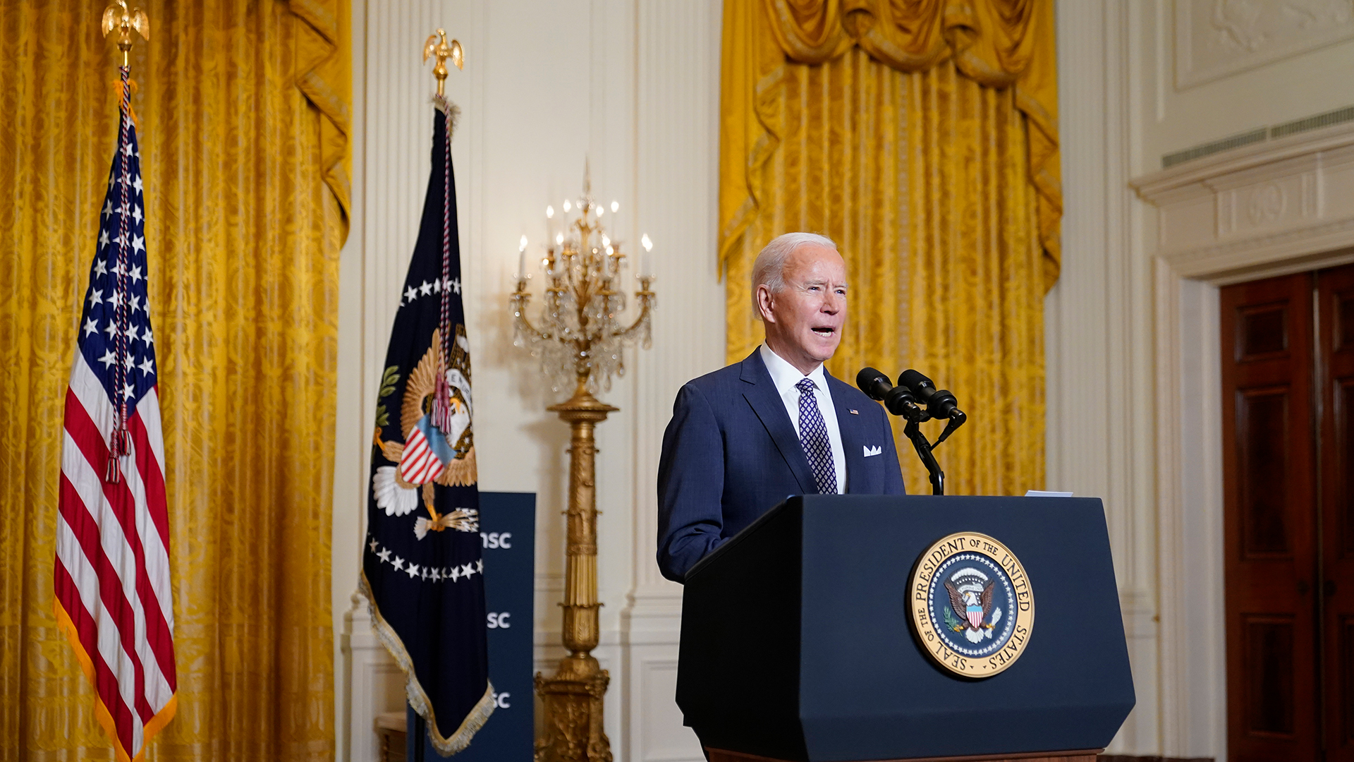 US-Präsident Joe Biden hält eine Rede für die Münchner Sicherheitskonferenz. | dpa