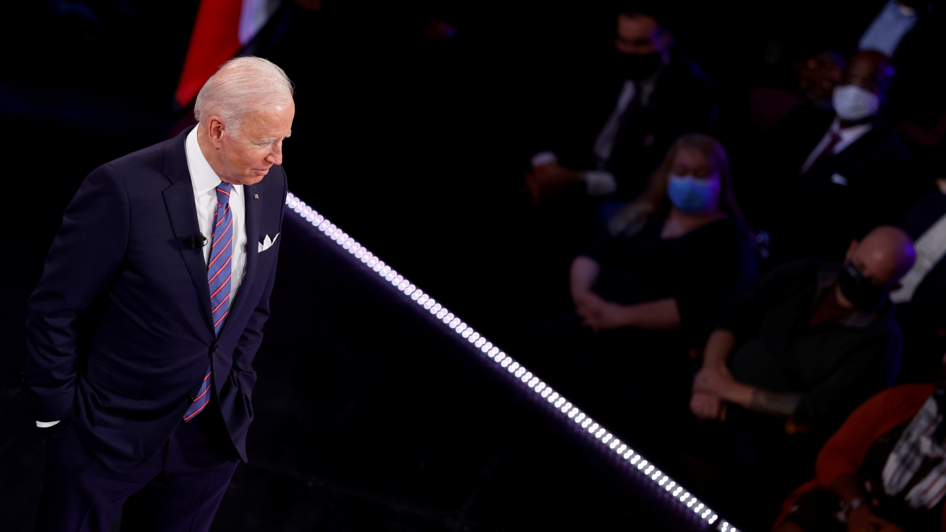 US-Präsident Biden stellt sich in einem Townhall-Event den Fragen der Amerikaner (Archivbild). | REUTERS