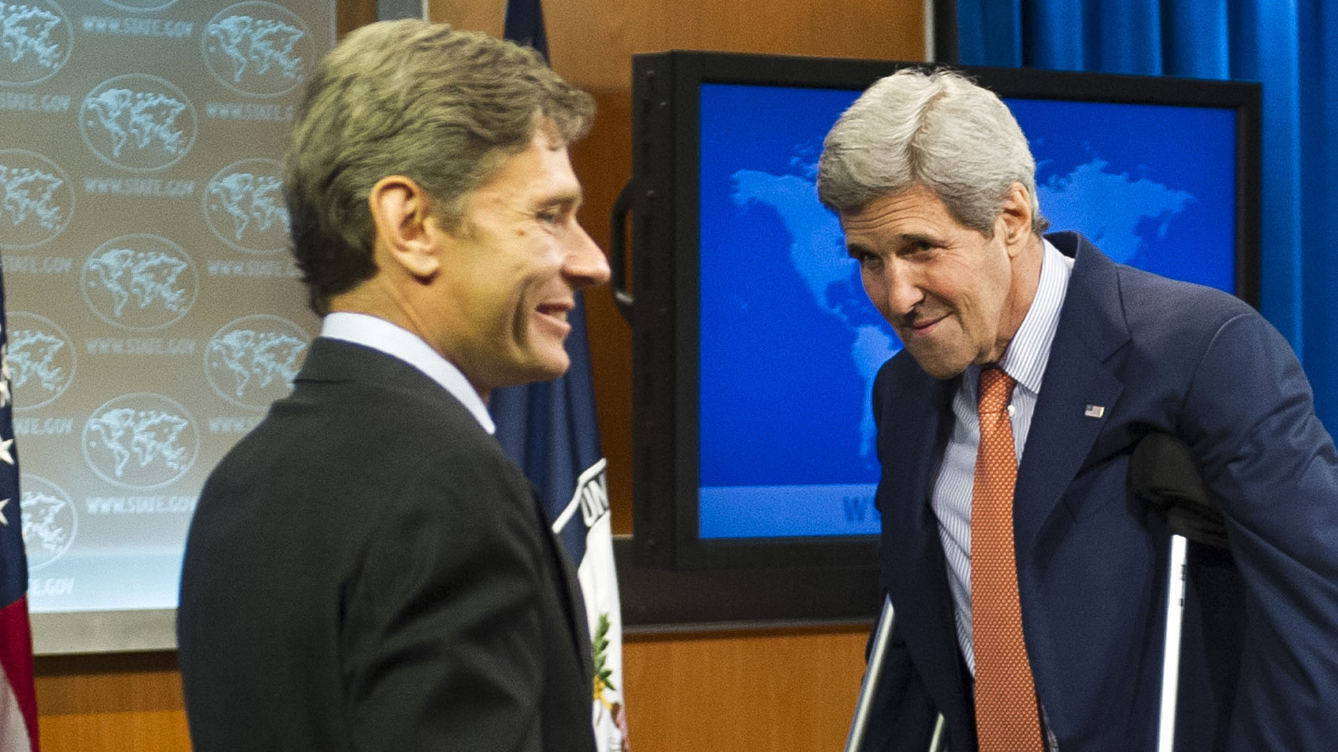 John Kerry (rechts) und Antony Blinken (Archivbild 2015)