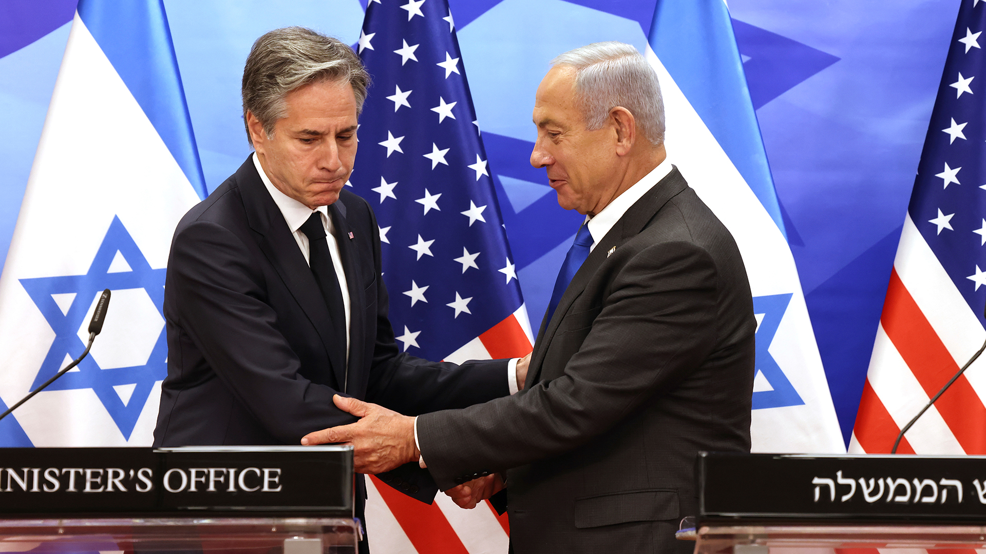 Antony Blinken und Benjamin Netanyahu | dpa