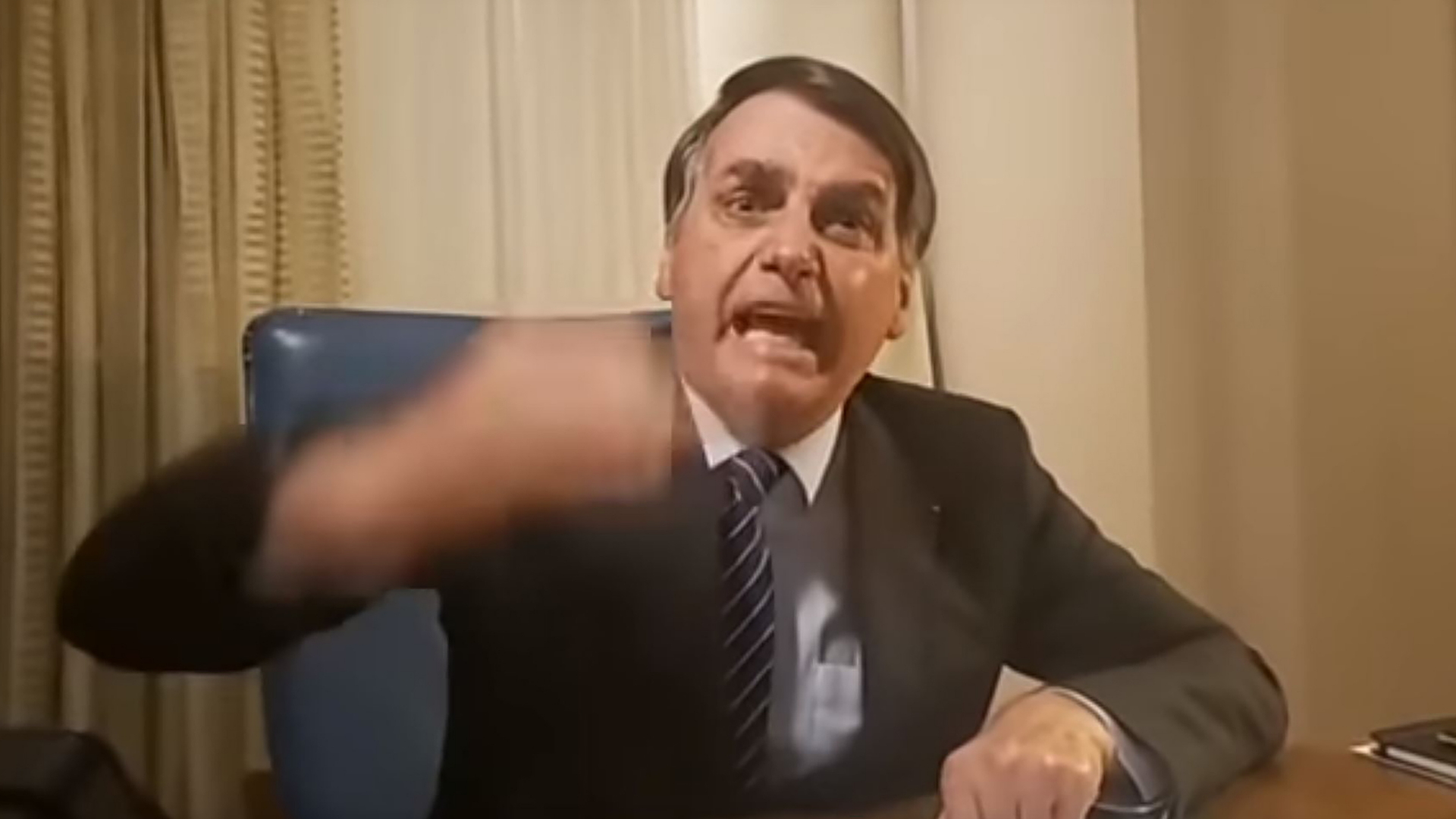 Bolsonaro (Screenshot aus dem Video gegen Witzel) | Bildquelle: AFP