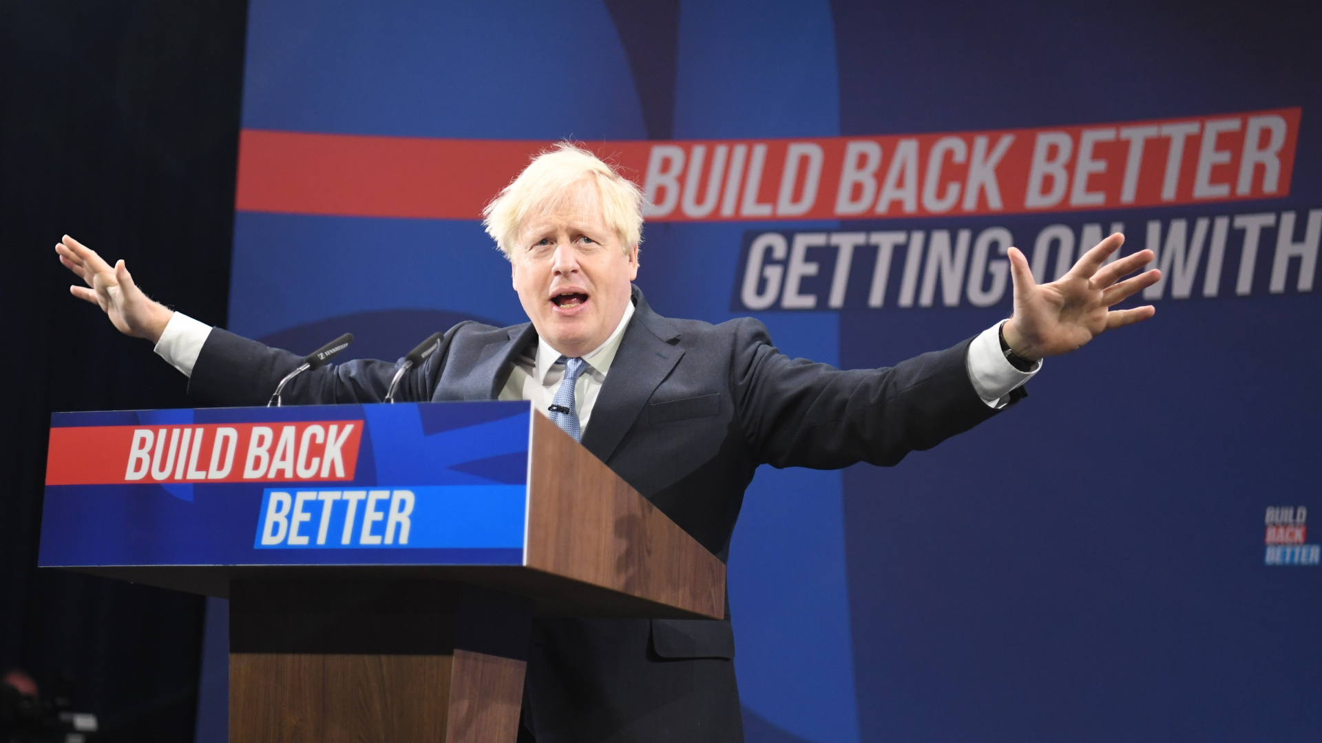 Boris Johnson auf dem Parteitag der Konservativen | EPA