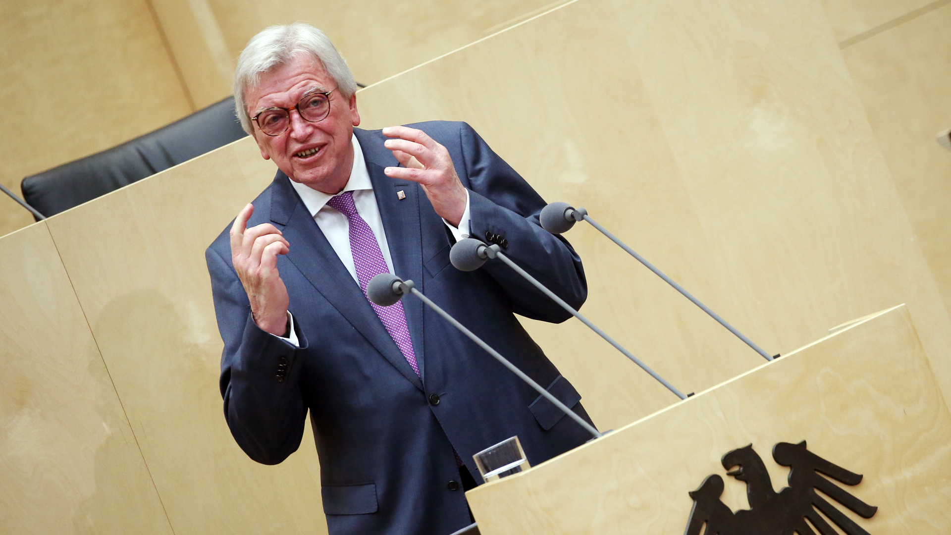 Hessens Langzeit-Ministerpräsident Volker Bouffier im Landtag in Wiesbaden. | dpa