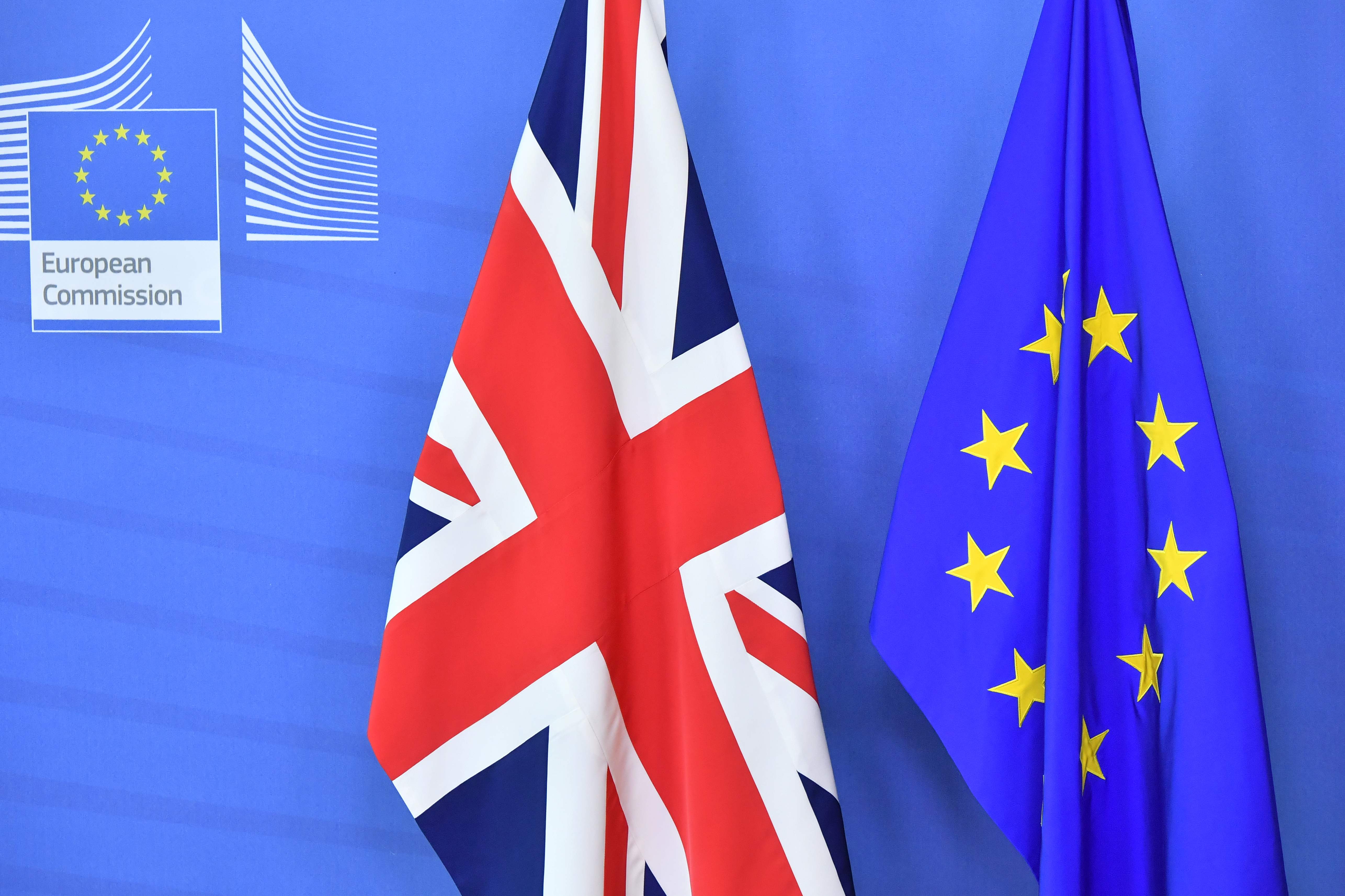 Die Britische und die EU Flagge | AFP