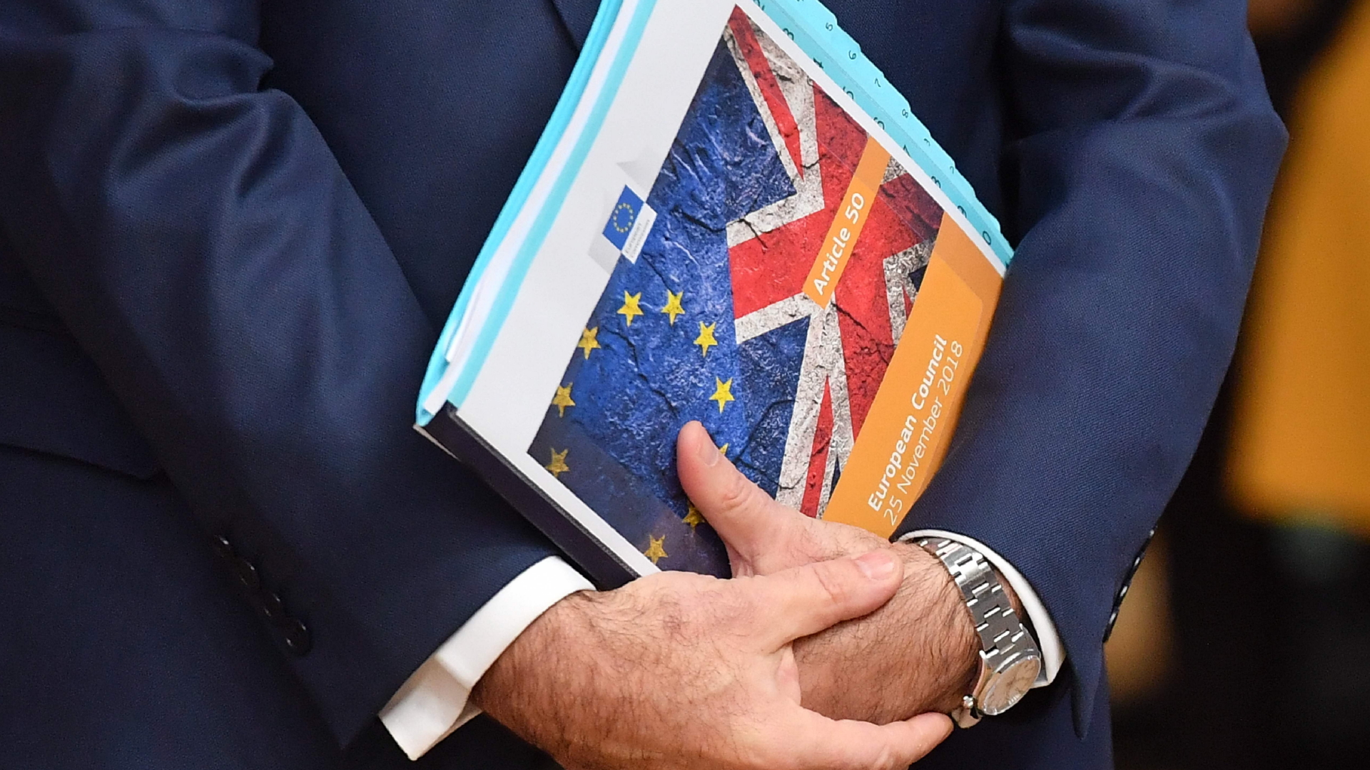 Unterlagen zu den Brexit-Gesprächen | Bildquelle: AFP