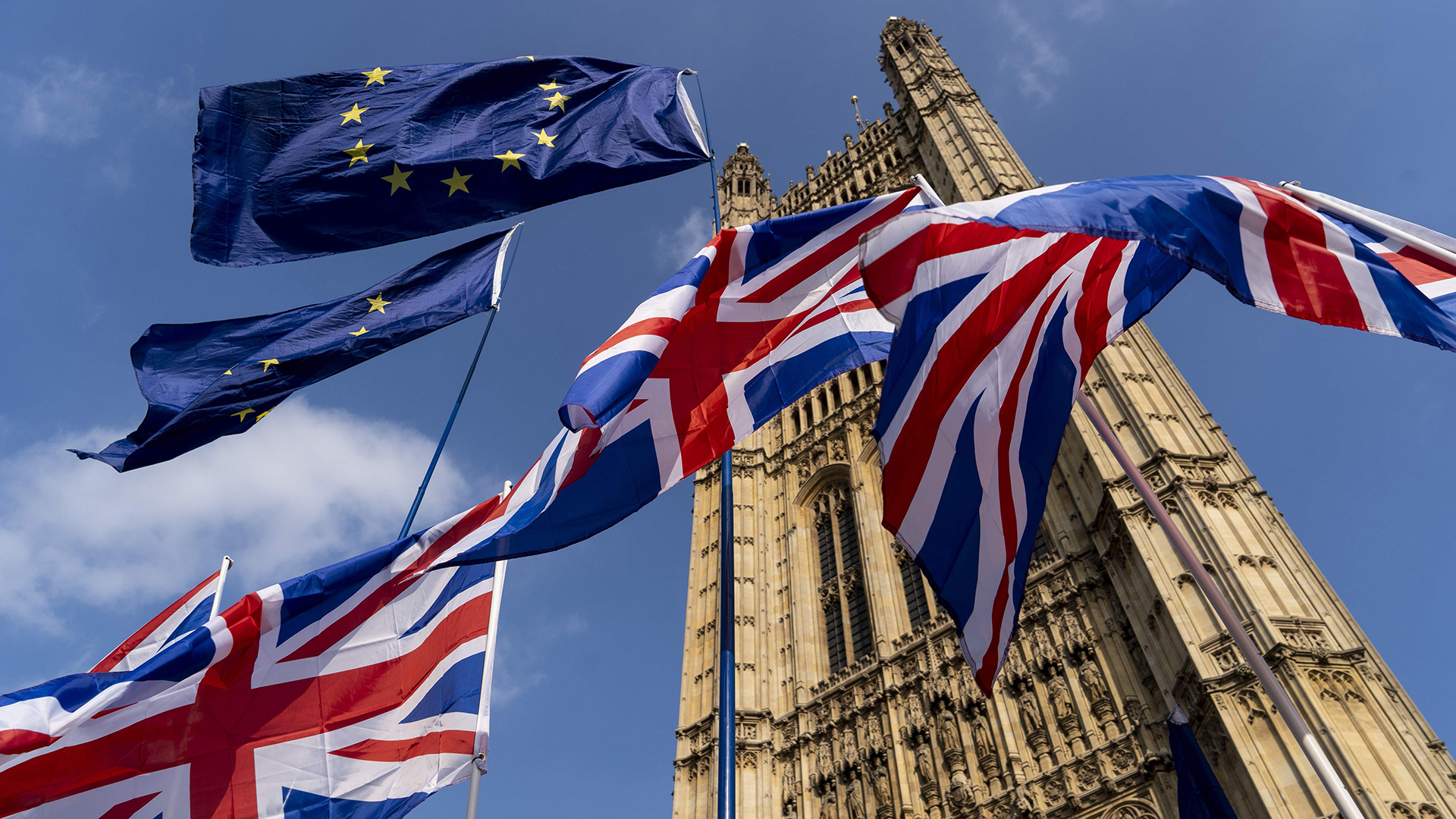 Flaggen der EU und Großbritannien | AFP