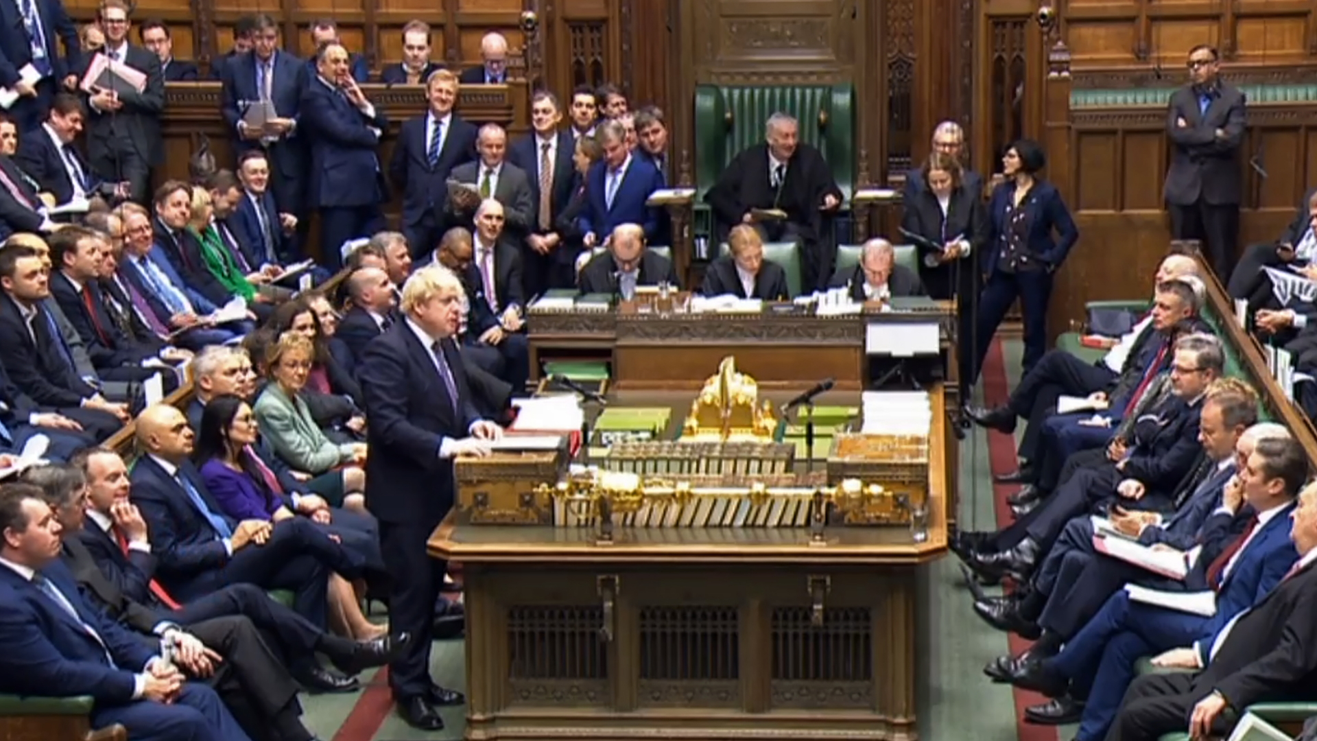 Premier Johnson spricht im Parlament vor der Abstimmung über den Brexit-Vertrag
