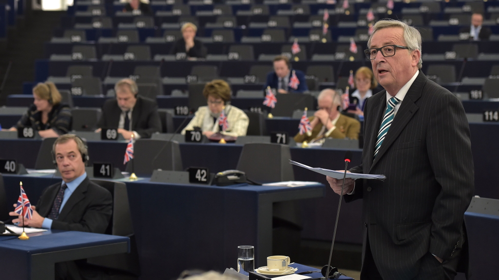 Jean-Claude Juncker bei der Debatte über einen Brexit und das Reform-Angebot der EU | null