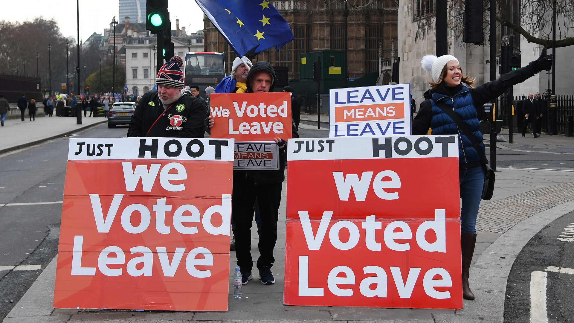 Brexit-Befürworter vor dem britischen Parlament | ANDY RAIN/EPA-EFE/REX