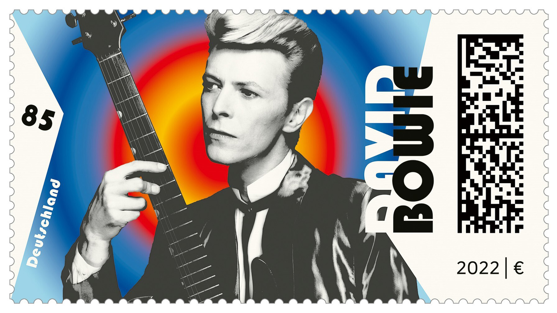 Sonderbriefmarke der Deutschen Post des Musikers  David Bowie.  | picture alliance/dpa/Bundesminis