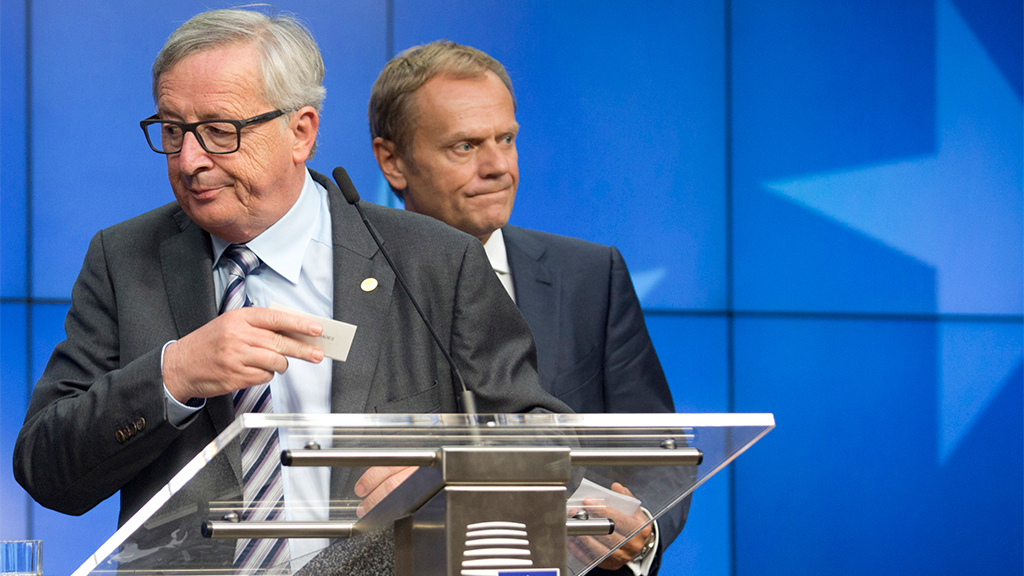 Jean-Claude Juncker und Donald Tusk | AP