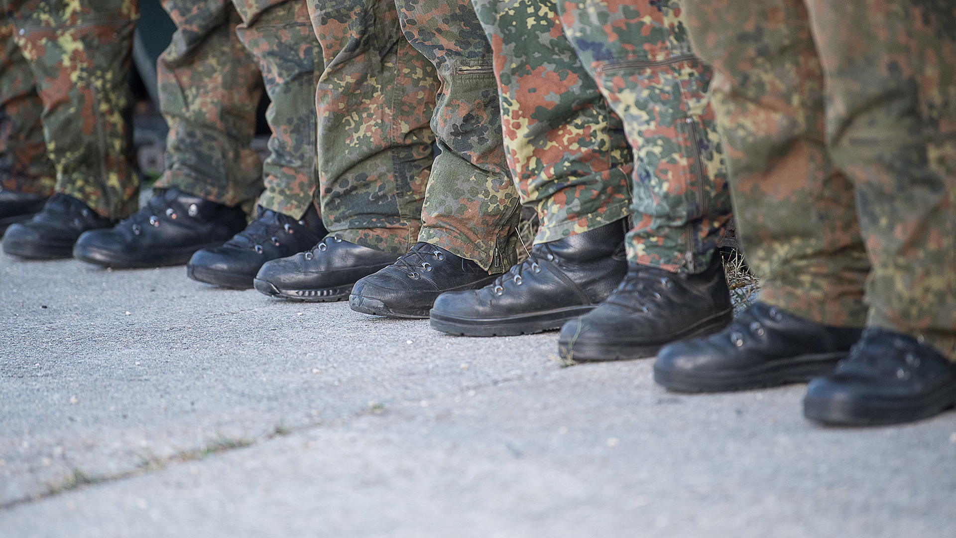 Stiefel von Bundeswehrsoldaten