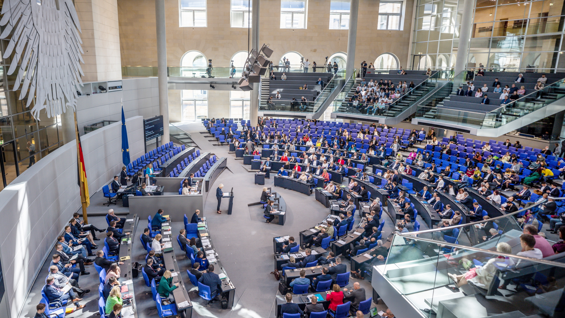 Der Plenarsaal des Deutschen Bundestags. | dpa