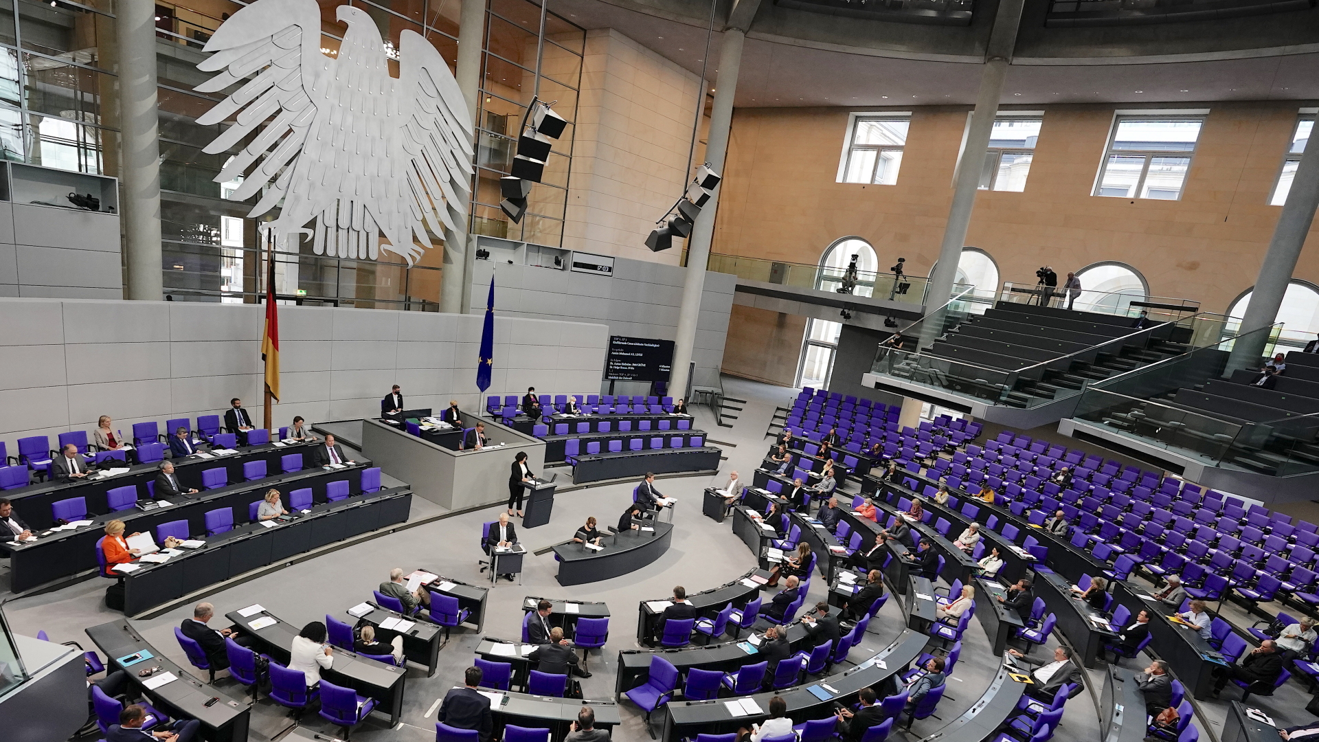 Plenarsaal des Bundestags, Bild vom 16.09.2020 | dpa
