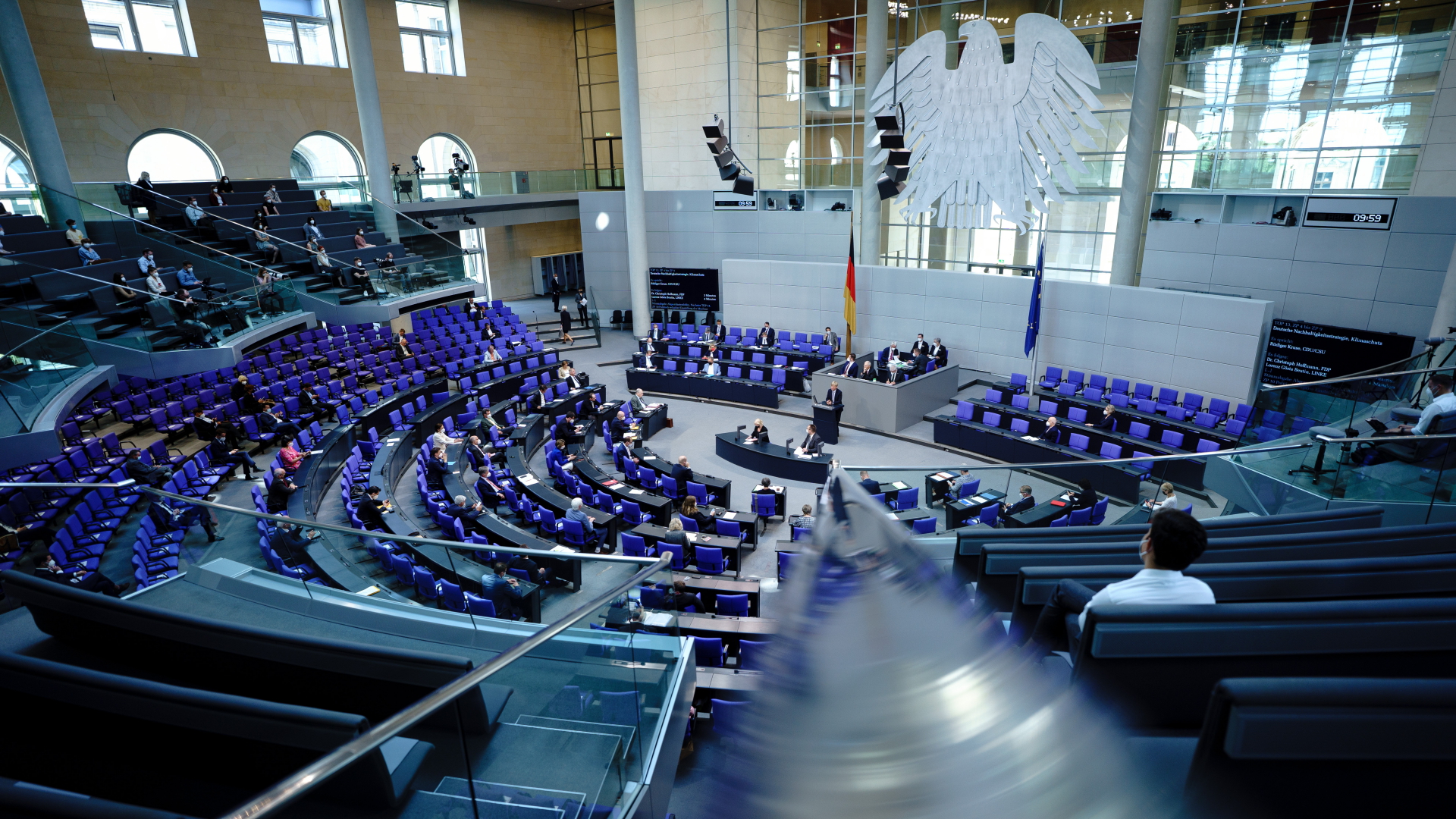 Blick in den Plenarsaal des Bundestages | dpa