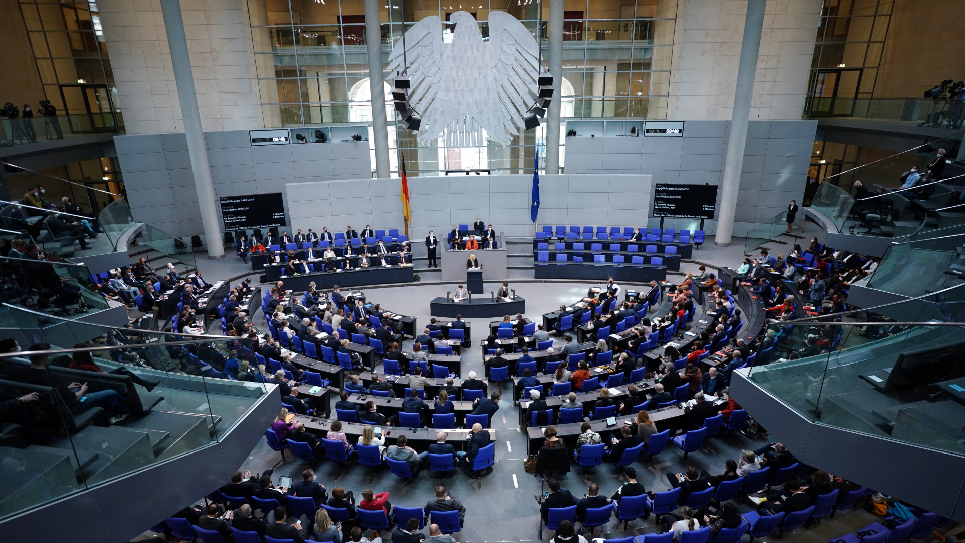 Blick ins Plenum des Deutschen Bundestags. | EPA