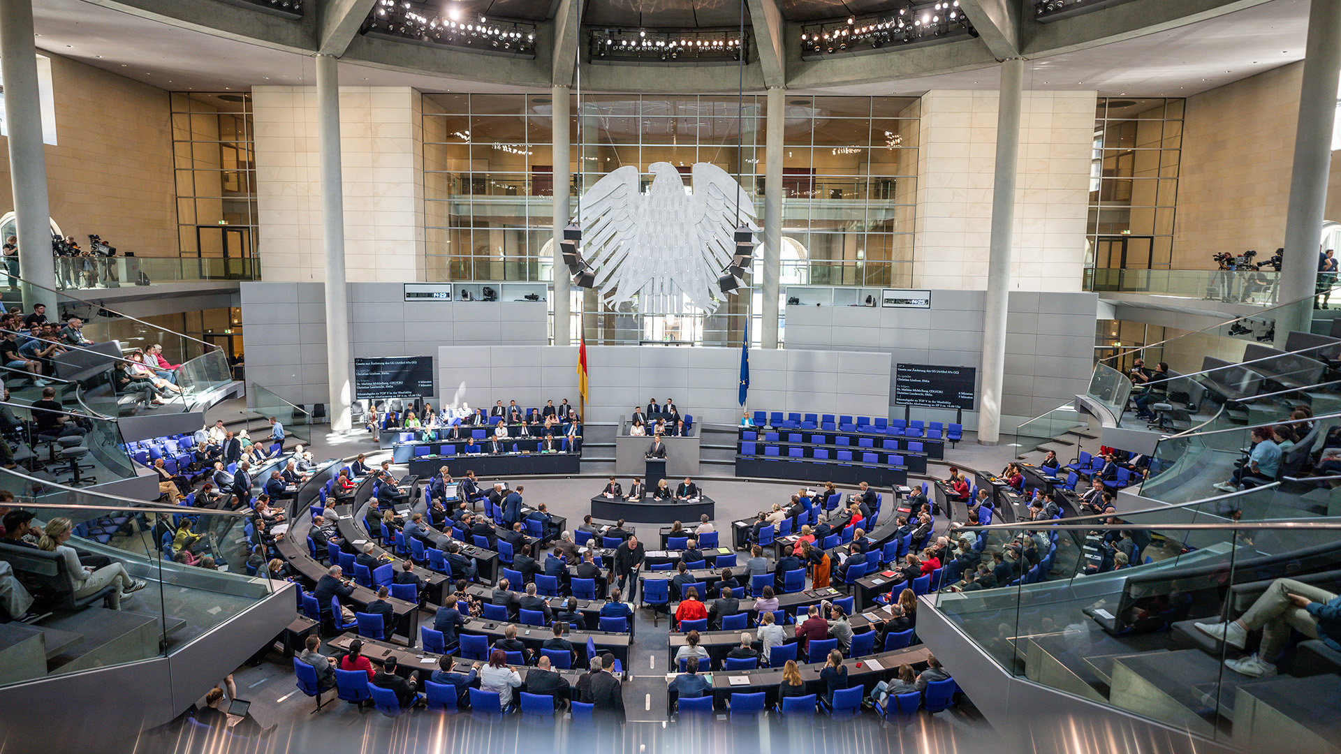 Blick ins Plenum des Bundestags. | dpa