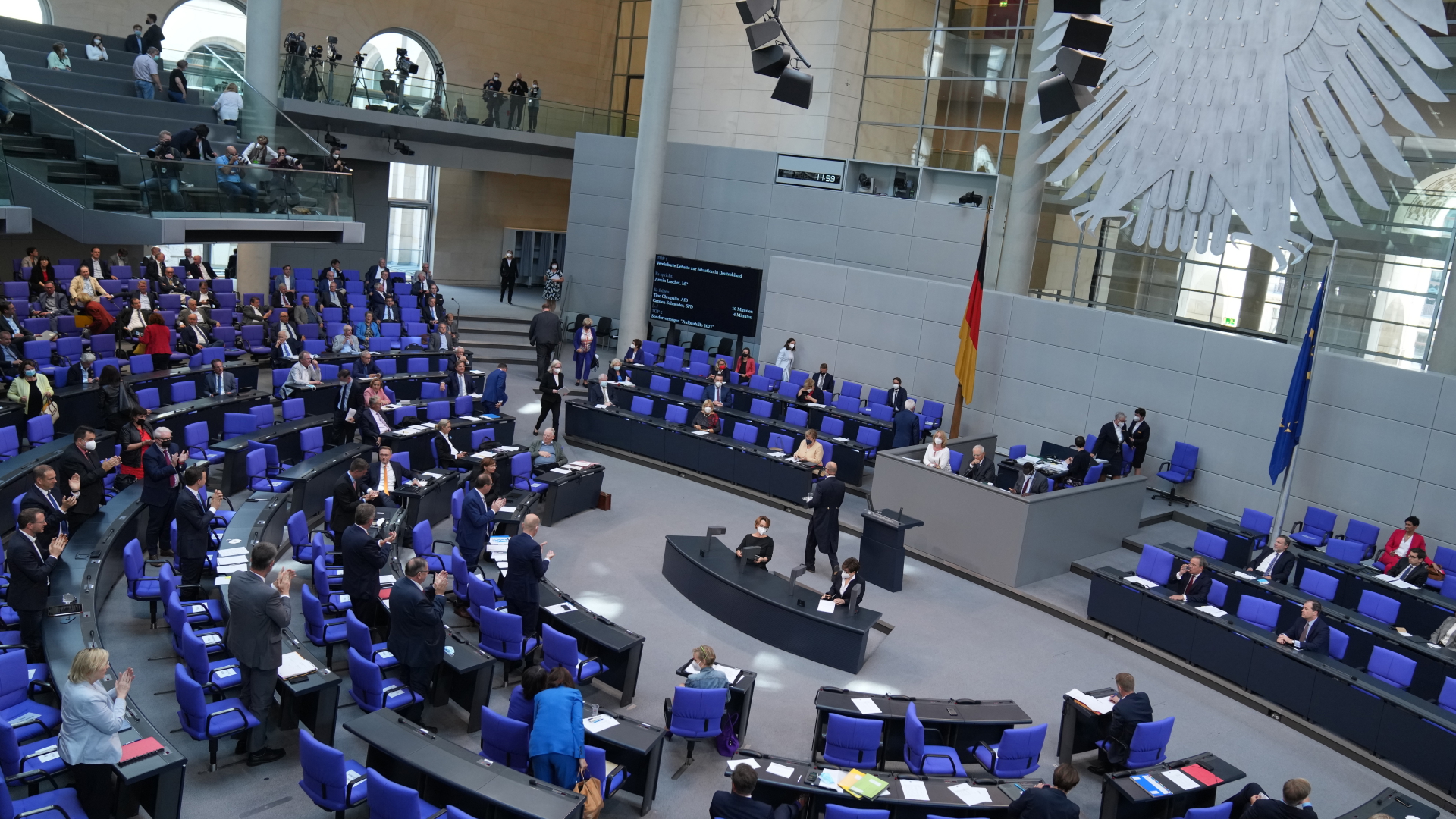Plenum des Bundestages bei der Sitzung am 7. September 2021 | dpa