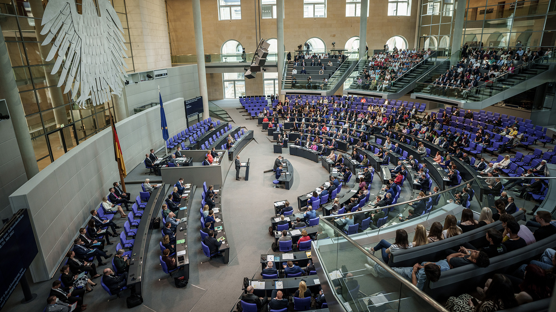 Blick ins Plenum des Bundestags (Archiv). | dpa