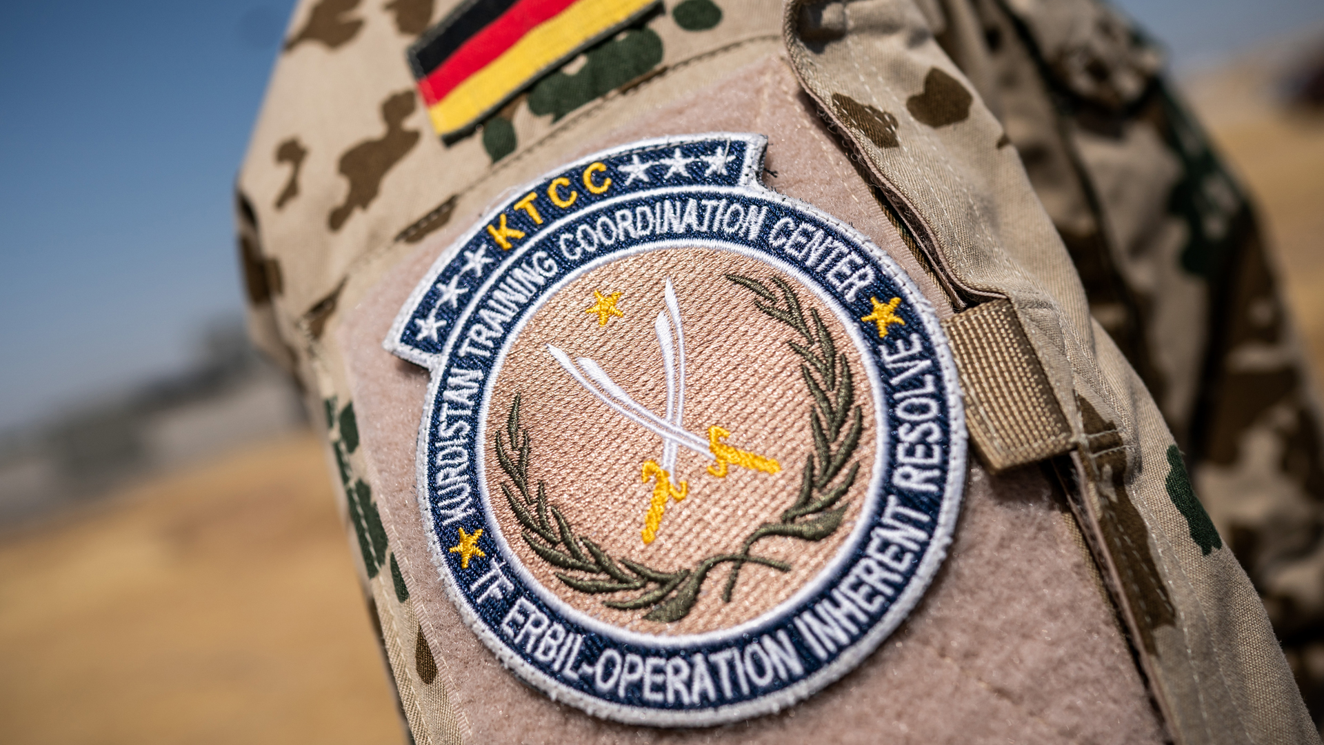 Das Schulterabzeichen der Bundeswehr Mission "Operation Inherent Resolve". | dpa