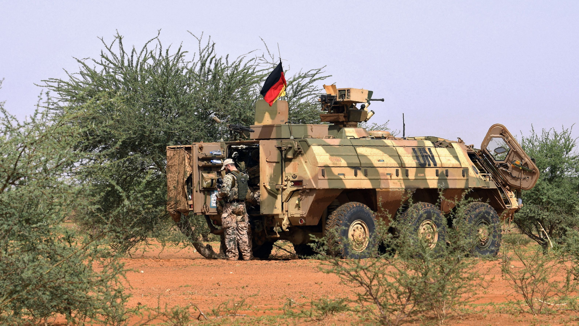 Bundeswehr-Fahrzeug der MINUSMA-Mission in Mali (Archivfoto vom 03.08.2018)