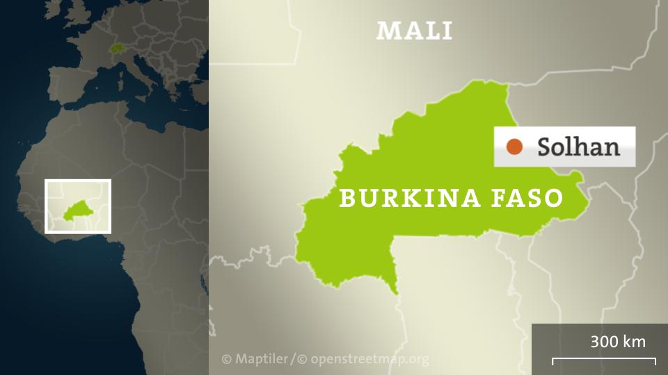 Karte von Burkina Faso mit Solhan