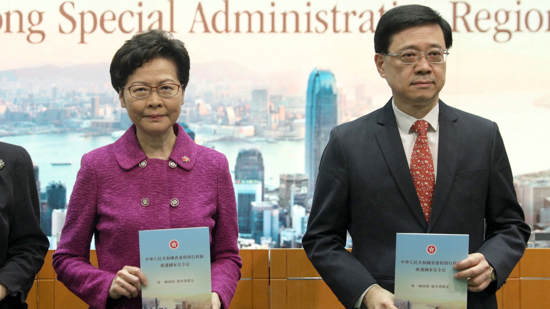 Carrie Lam und John Lee | AFP