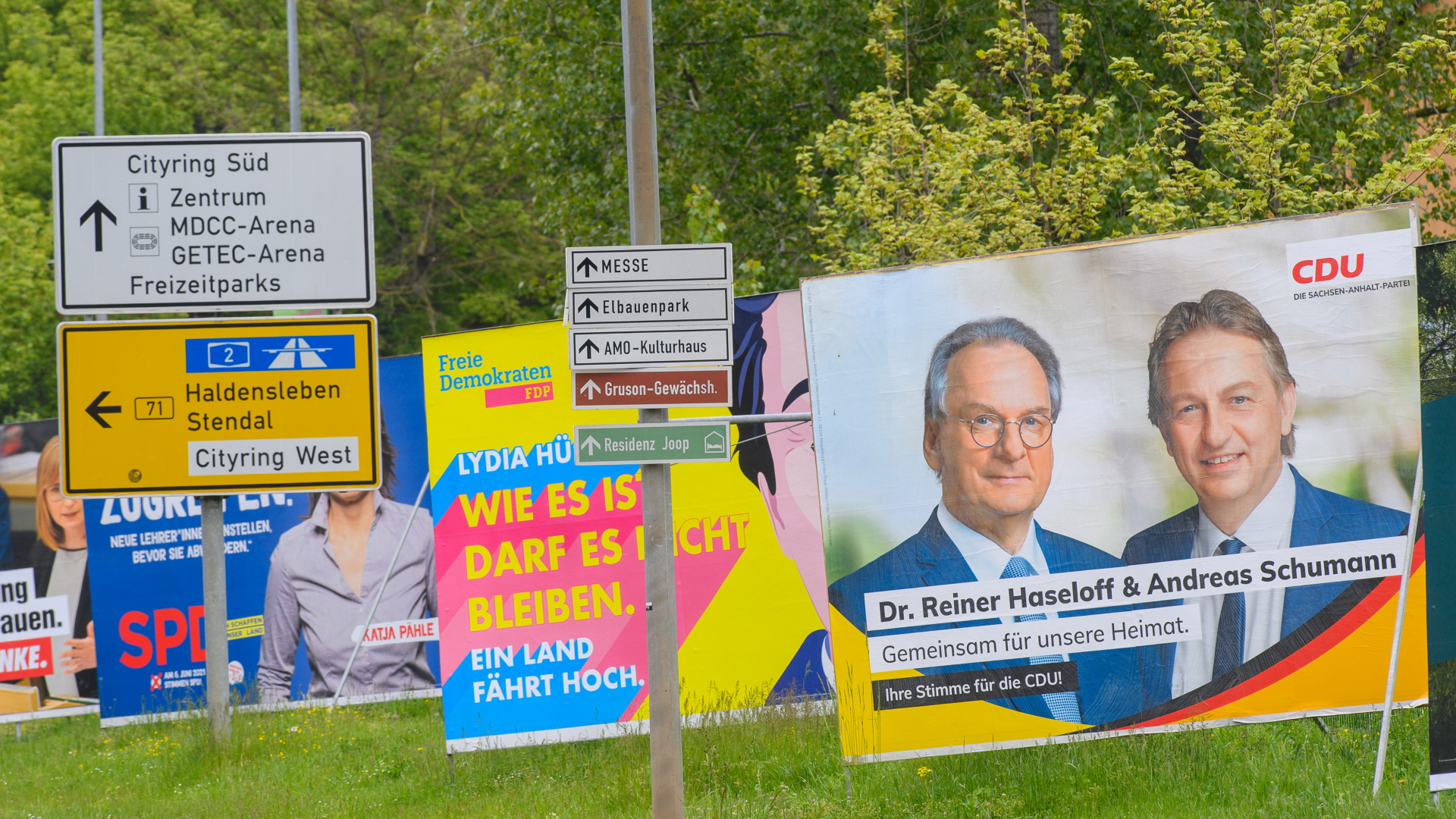 CDU-Wahlplakat in Sachsen-Anhalt | dpa