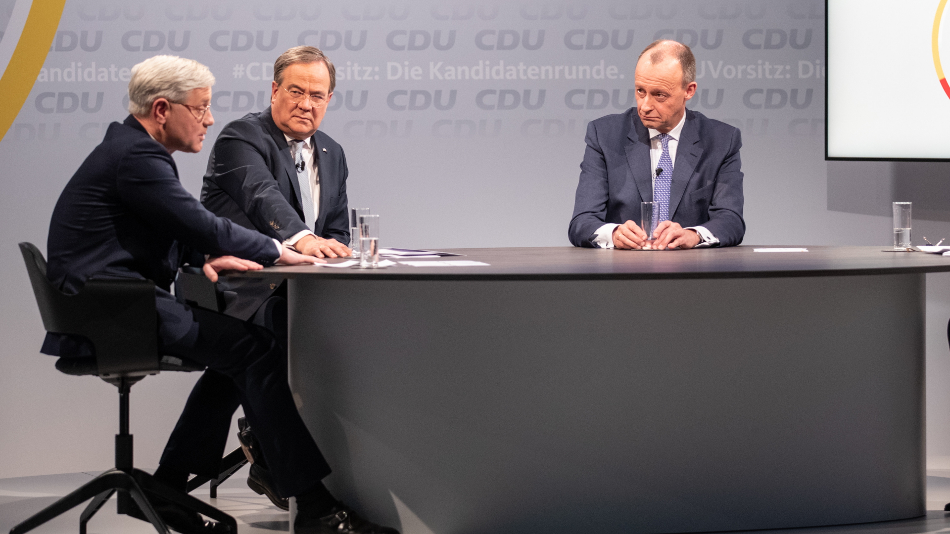 Die Kandidaten Röttgen, Laschet und Merz| Bildquelle: Andreas Gora/POOL/EPA-EFE/Shutte