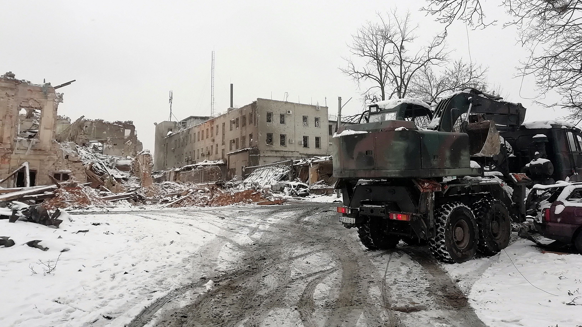 Ein zerstörtes Gebäude während des Ukraine-Russland-Konflikts in Charkiw | REUTERS
