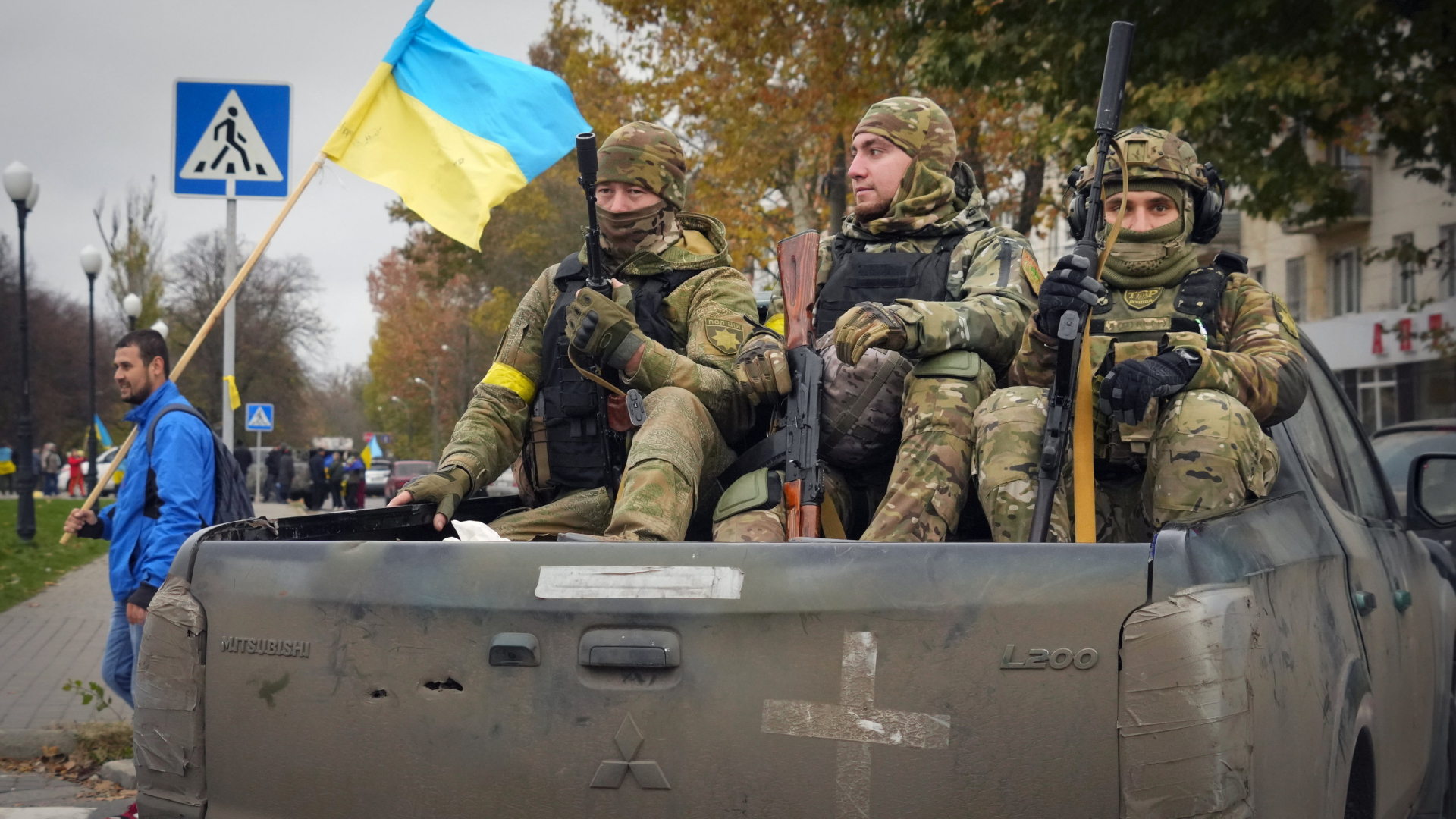 Ukrainische Soldaten in Cherson | AP