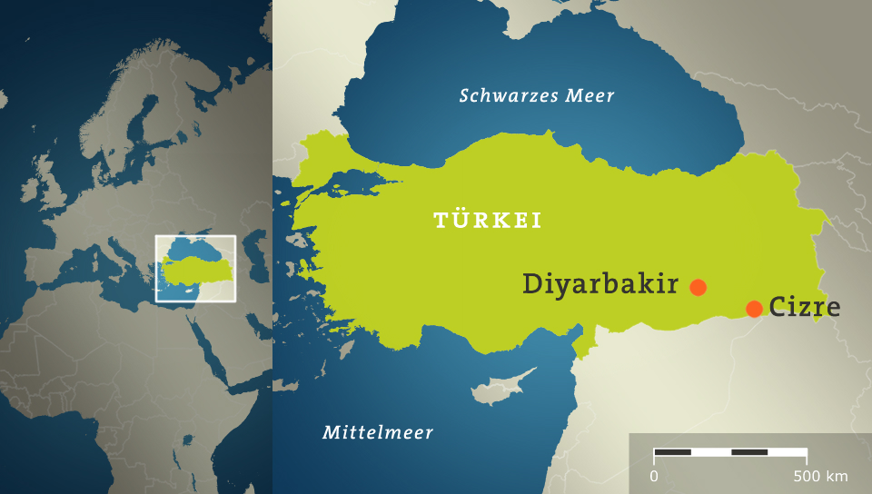 Karte: Diyarbakir, Cizre