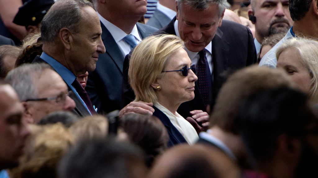 Hillary Clinton auf einer Gedenkveranstaltung zum 11. September | dpa