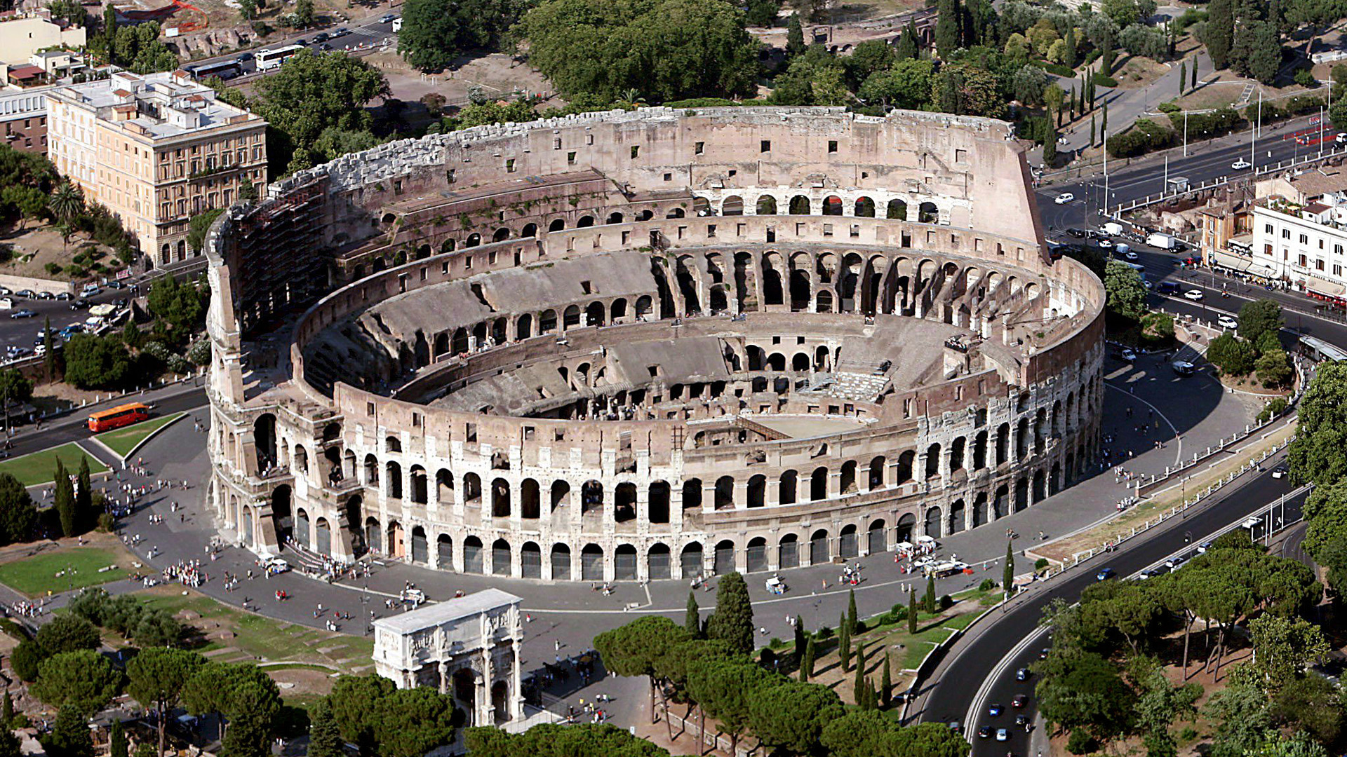 Blick auf das Colosseum in Rom | picture-alliance/ dpa