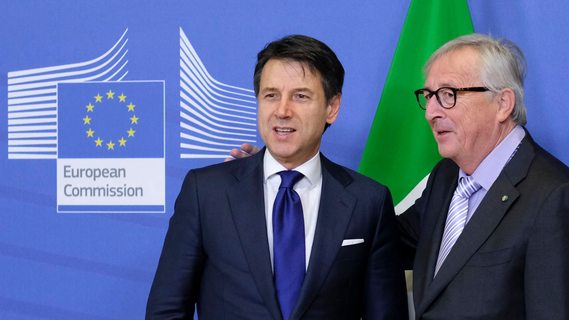 Conte und Juncker | OLIVIER HOSLET/EPA-EFE/REX
