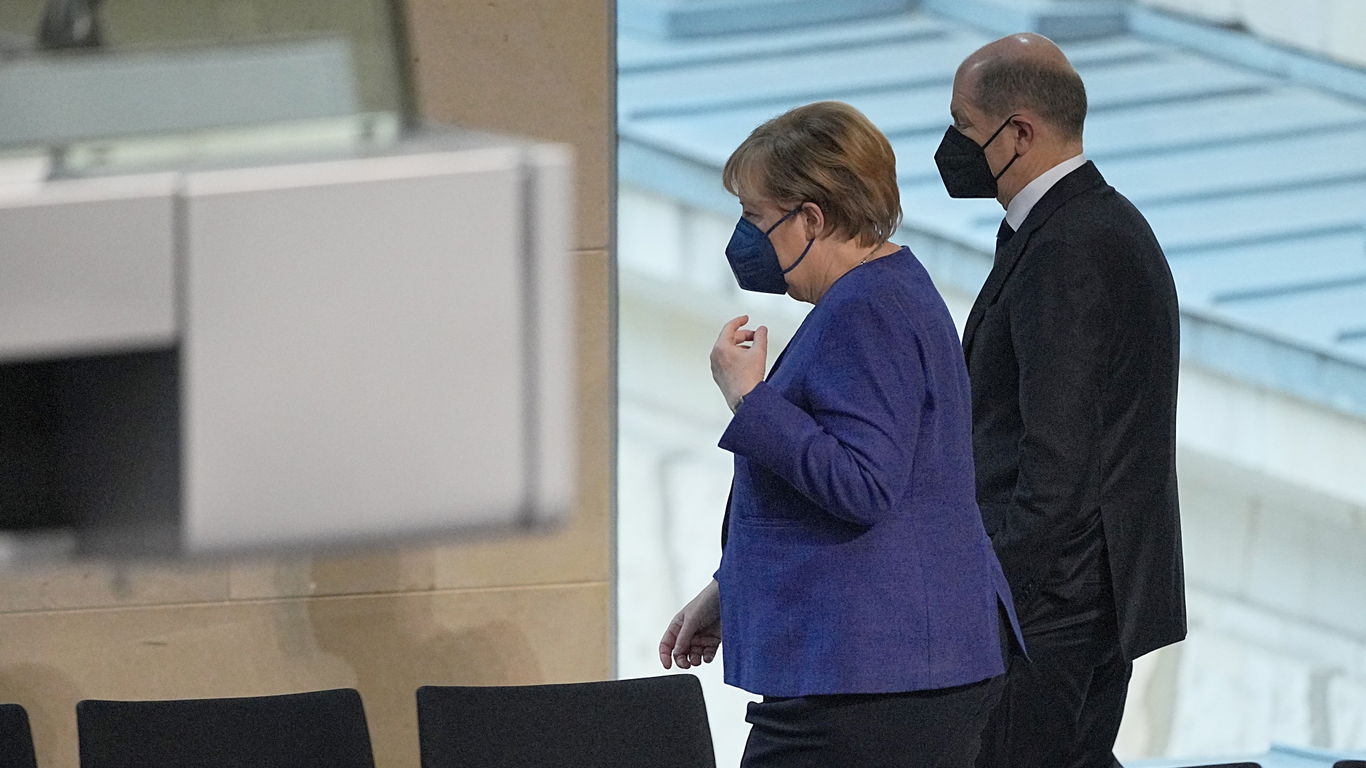 Angela Merkel und Olaf Scholz | dpa