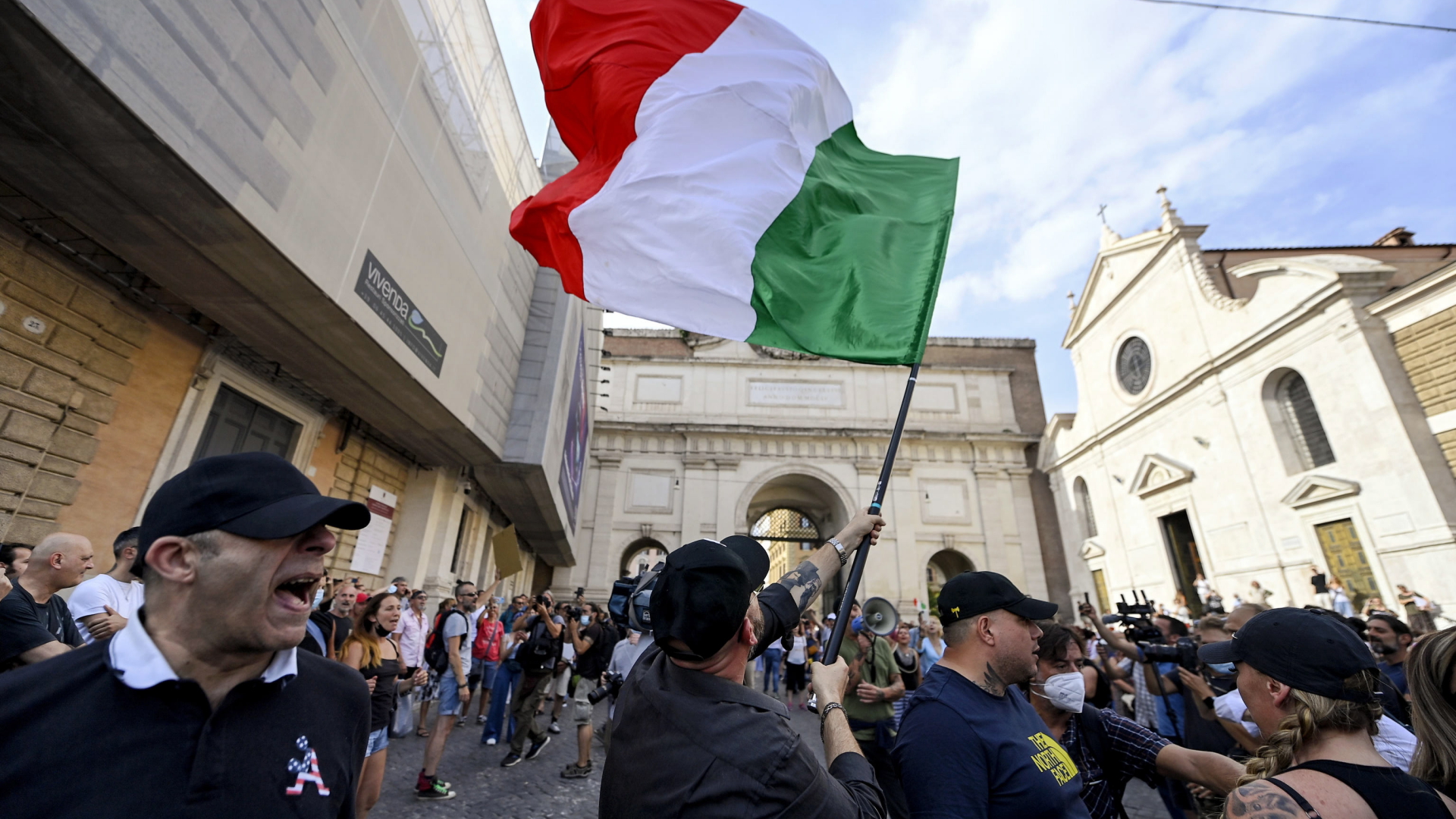 Proteste gegen die Corona-Politik in Rom | EPA