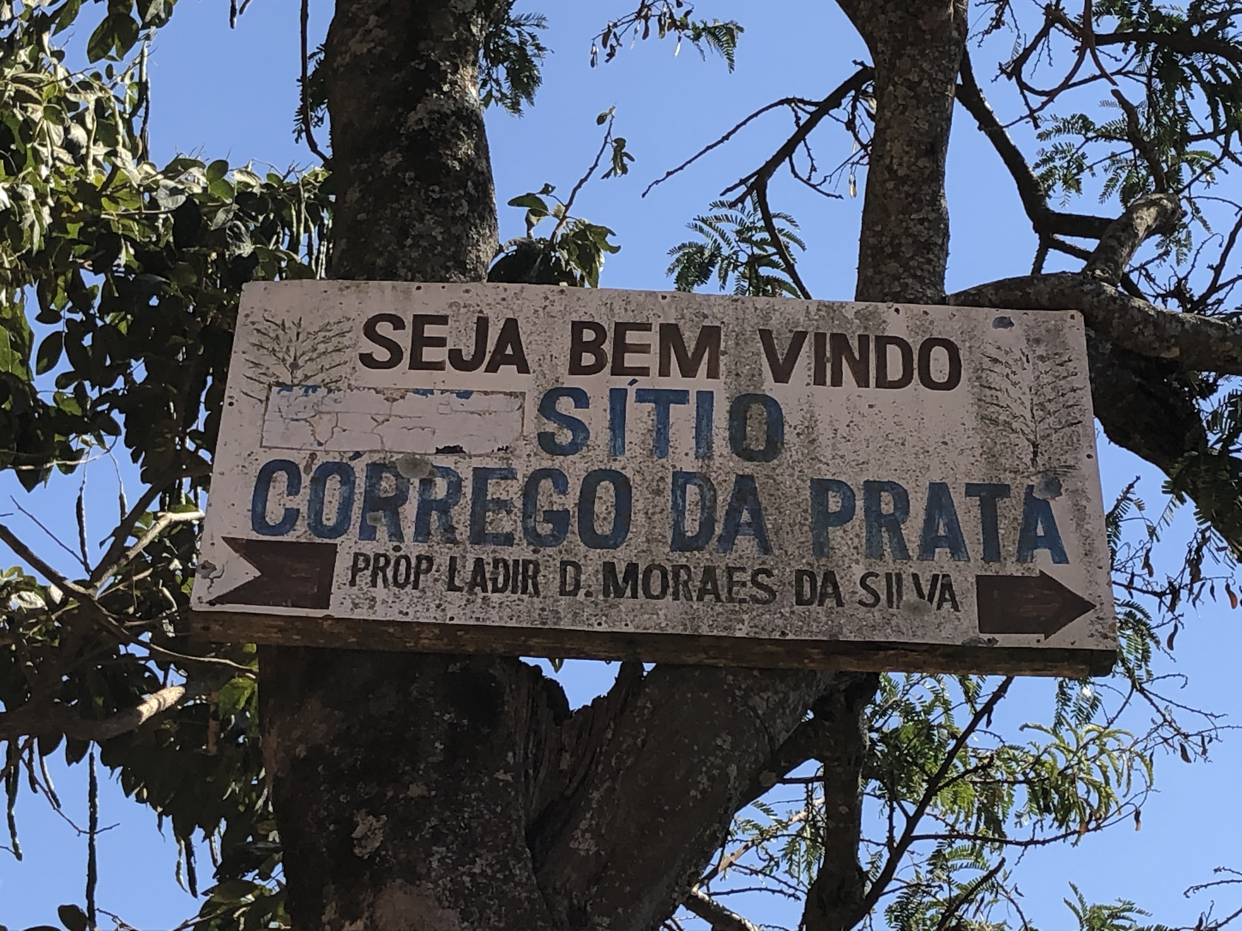 Schild des Gutes "Córrego da Prata" in Brasilien | Matthias Ebert