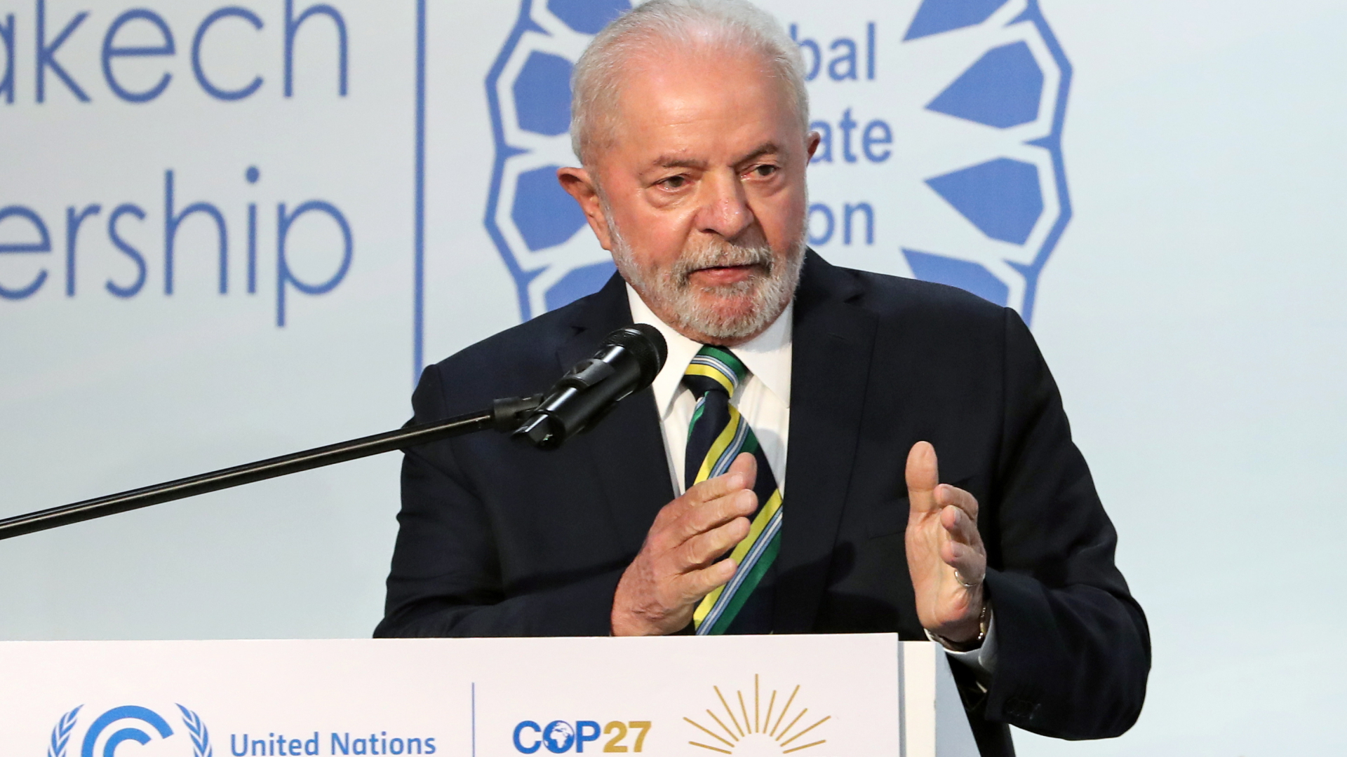 Brasiliens Präsident Luiz Inacio Lula da Silva auf dem Klimagipfel COP27 in Sharm El-Sheikh, 16. November 2022.  | EPA