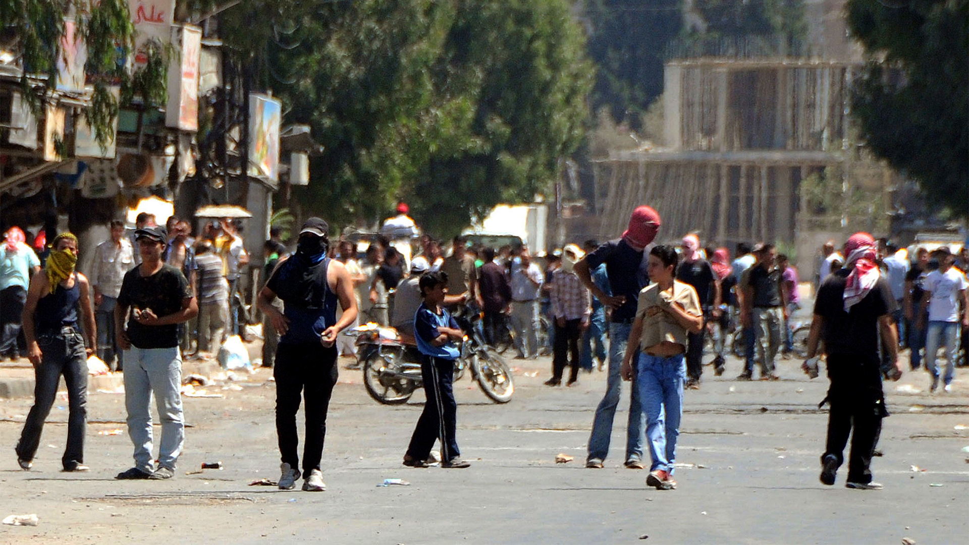Demonstration gegen die syrische Regierung in Damaskus im Juli 2011 | picture alliance / dpa