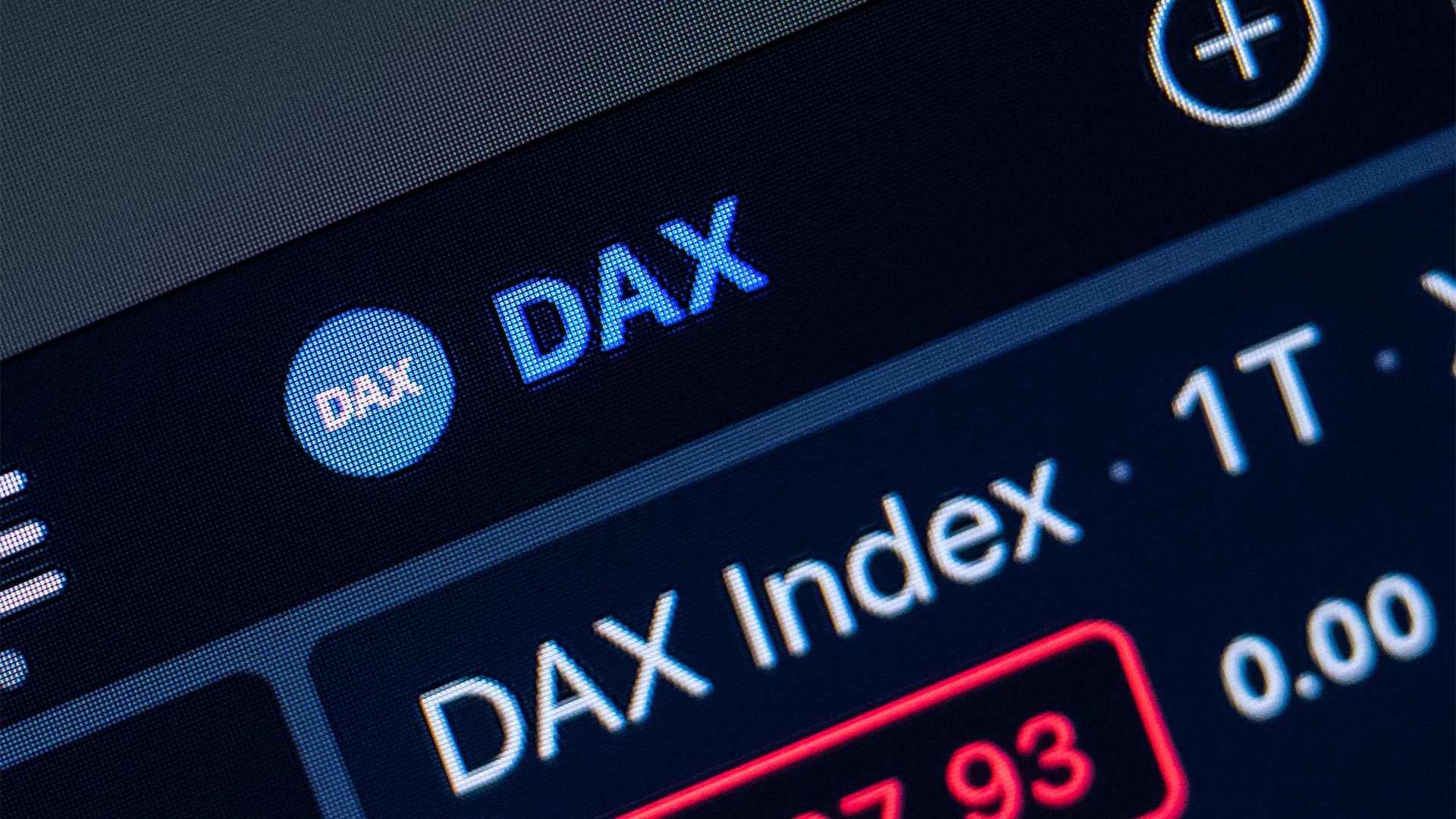 DAX-Logo und Schriftzug auf einem Laptop-Display | picture alliance/dpa