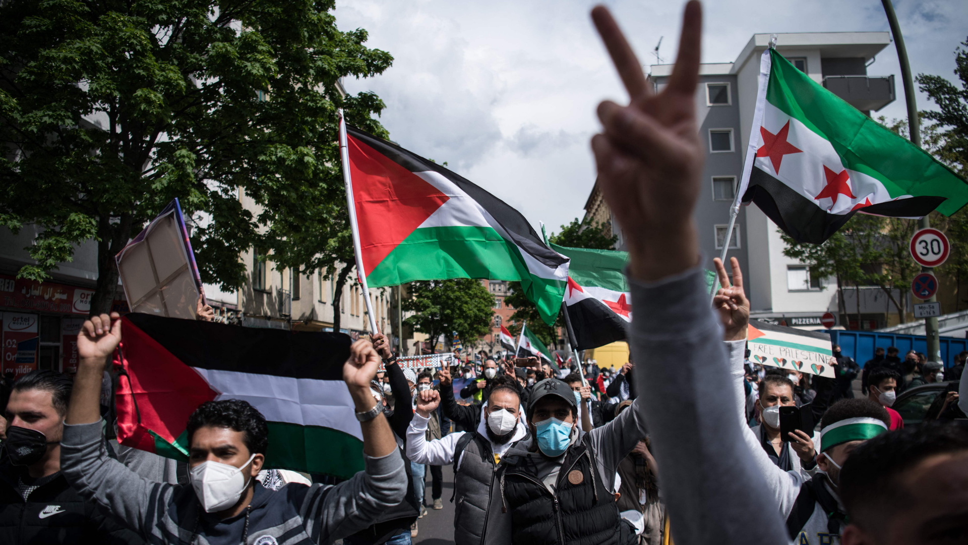Pro-palästinensische Demonstranten in Berlin  | AFP