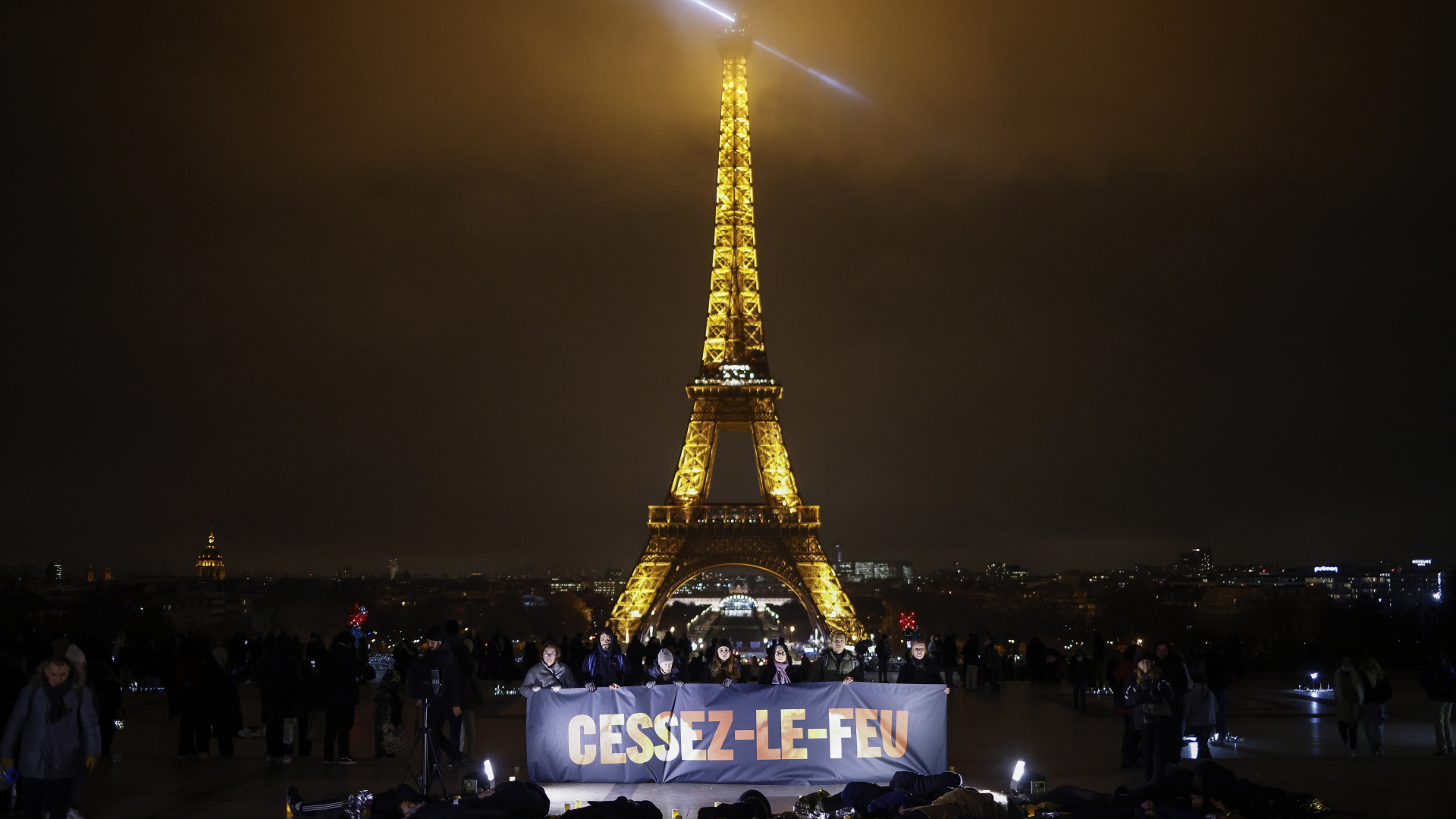 Eine Demonstration in Paris für eine Waffenruhe zwischen Israel und der Hamas, im Dezember 2023.
