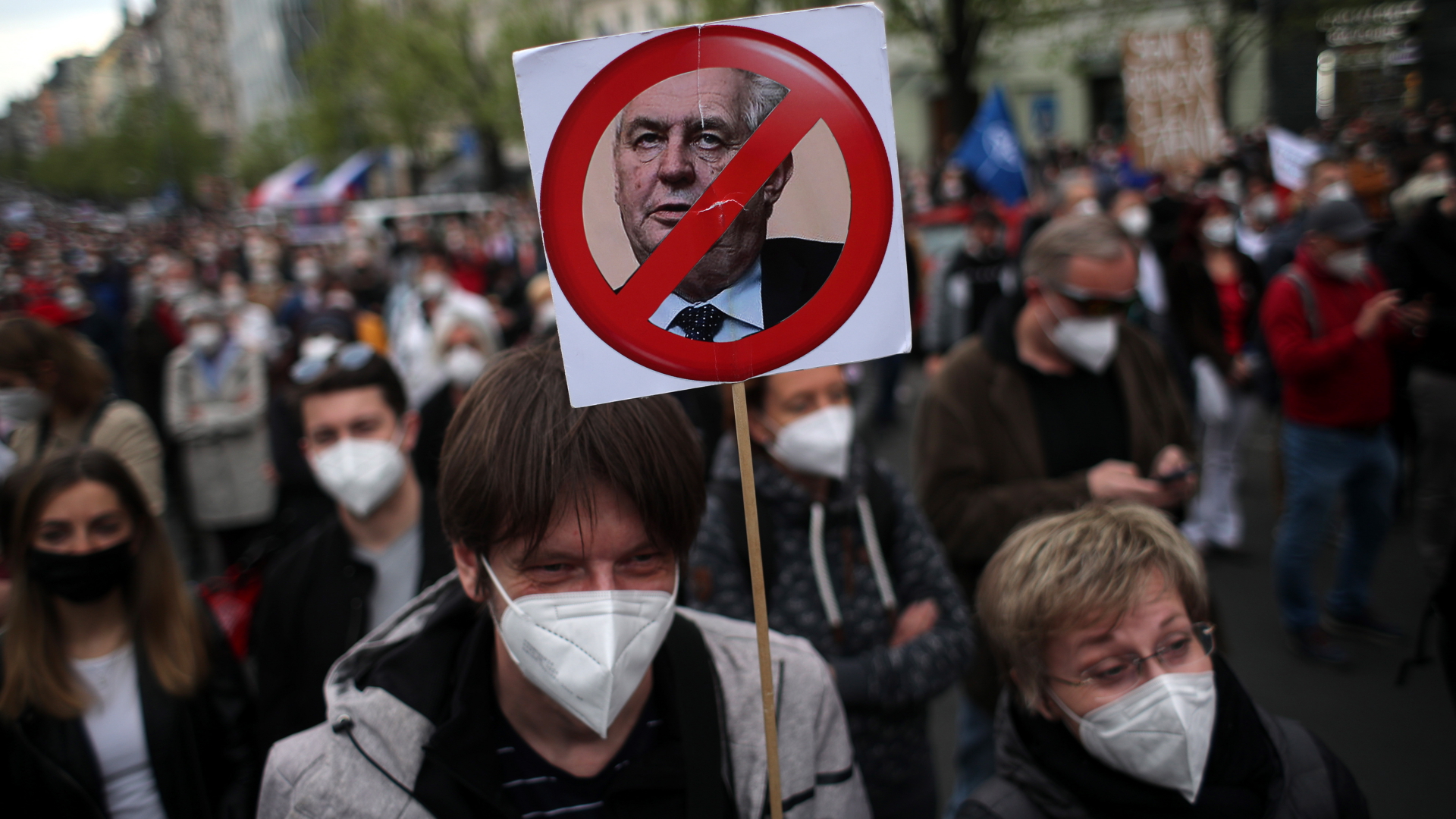 Demonstration gegen den tschechischen Präsidenten Zeman | EPA