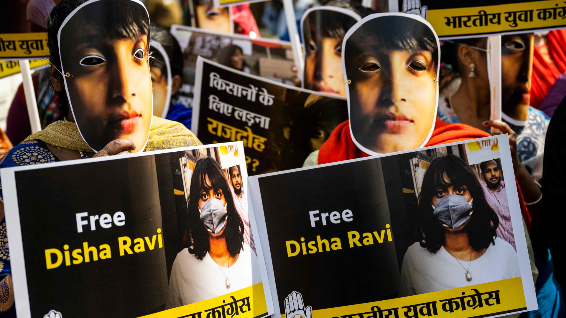 Protest gegen die Verhaftung von Disha Ravi in Neu-Delhi | AFP