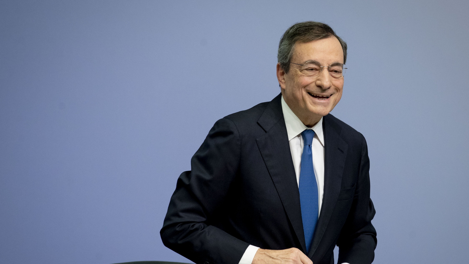 Mario Draghi nach seiner letzten Zinssitzung | AP