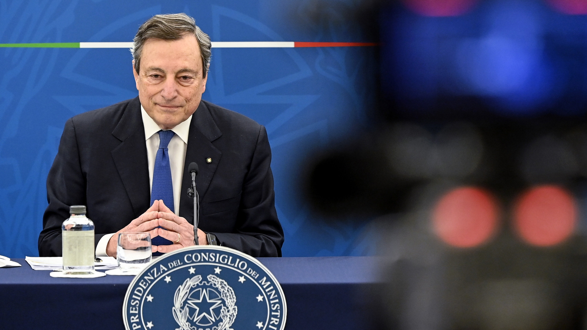 Der italienische Ministerpräsident Draghi. | AP