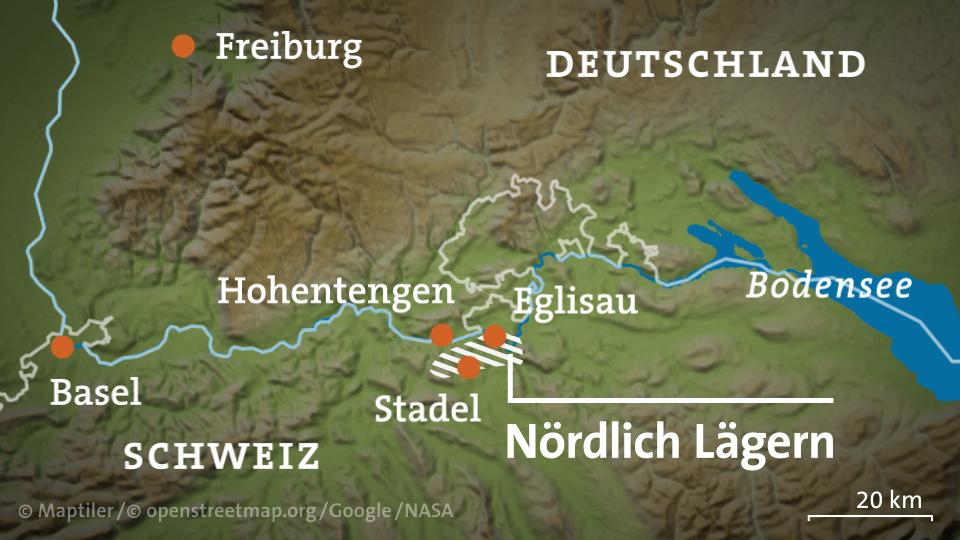 Karte: Nordlich Lägern, Schweiz