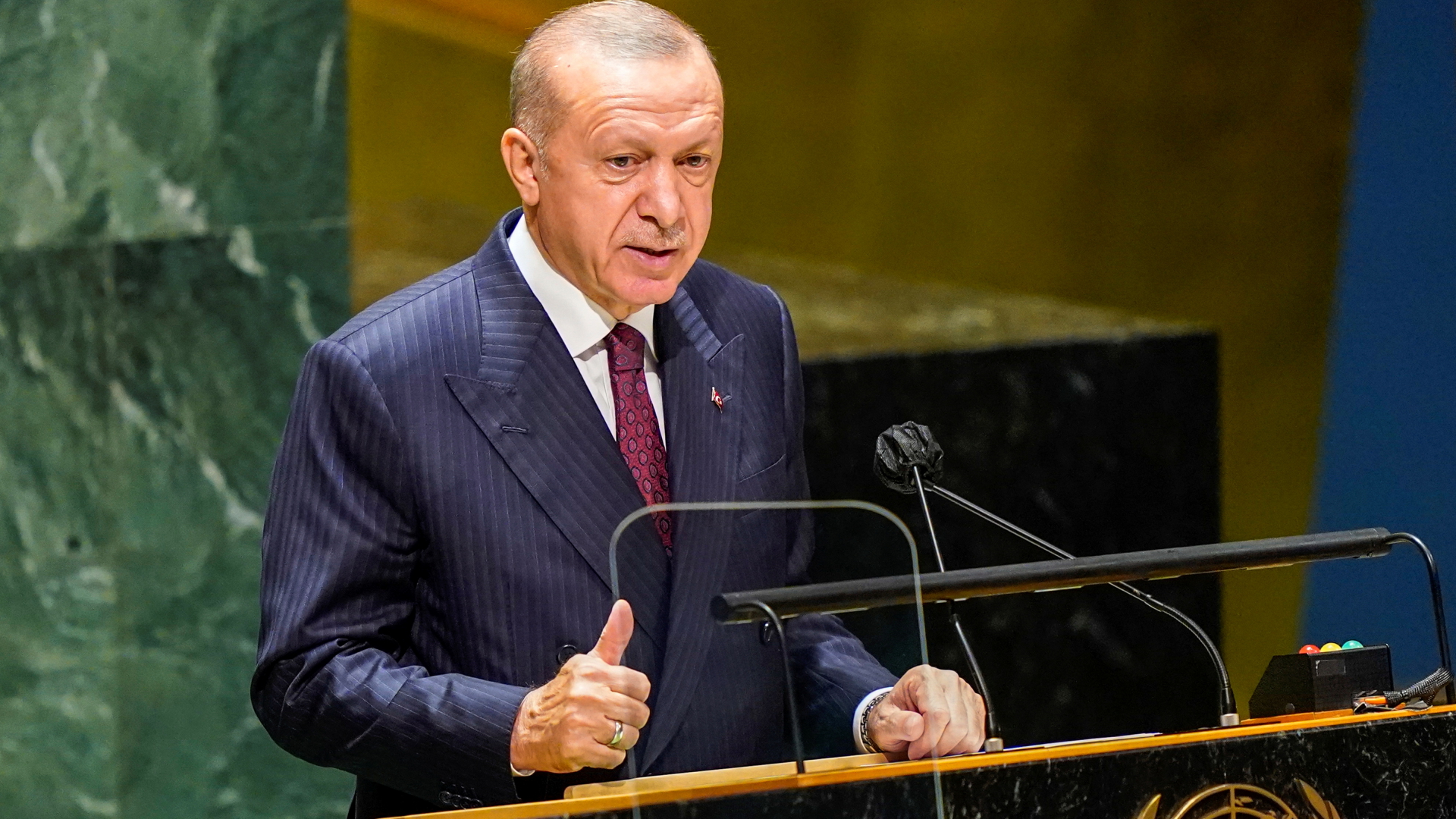 Der türkische Ministerpräsident Erdogan redet vor der UN-Vollversammlung | REUTERS