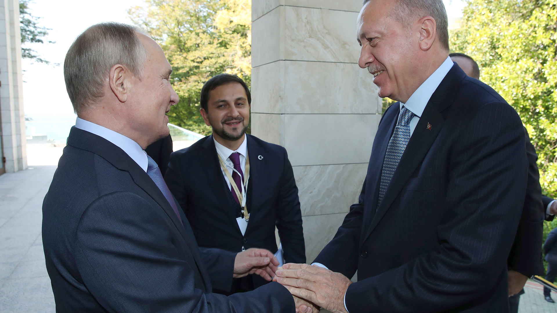 Der türkische Präsident Erdogan und der russische Präsident Putin | dpa